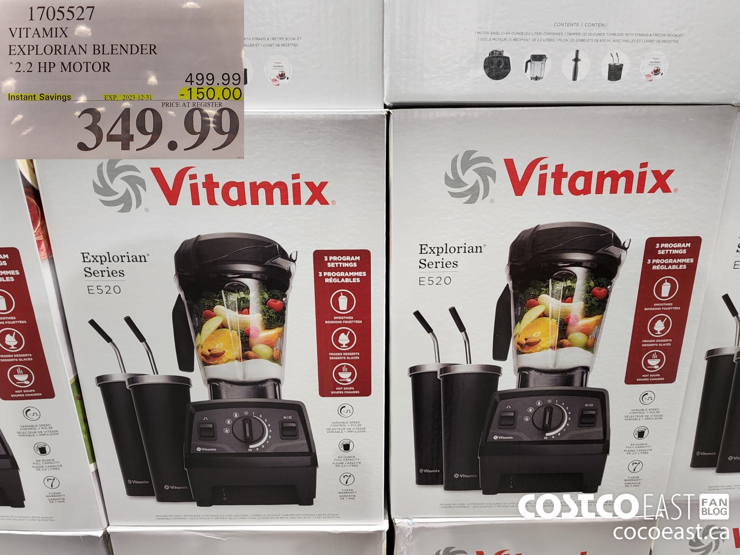 1705527 VITAMIX EXPLORIAN BLENDER “2.2 HP MOTOR ($150.00 INSTANT SAVINGS EXPIRES ON 2023-12-31) $349.99