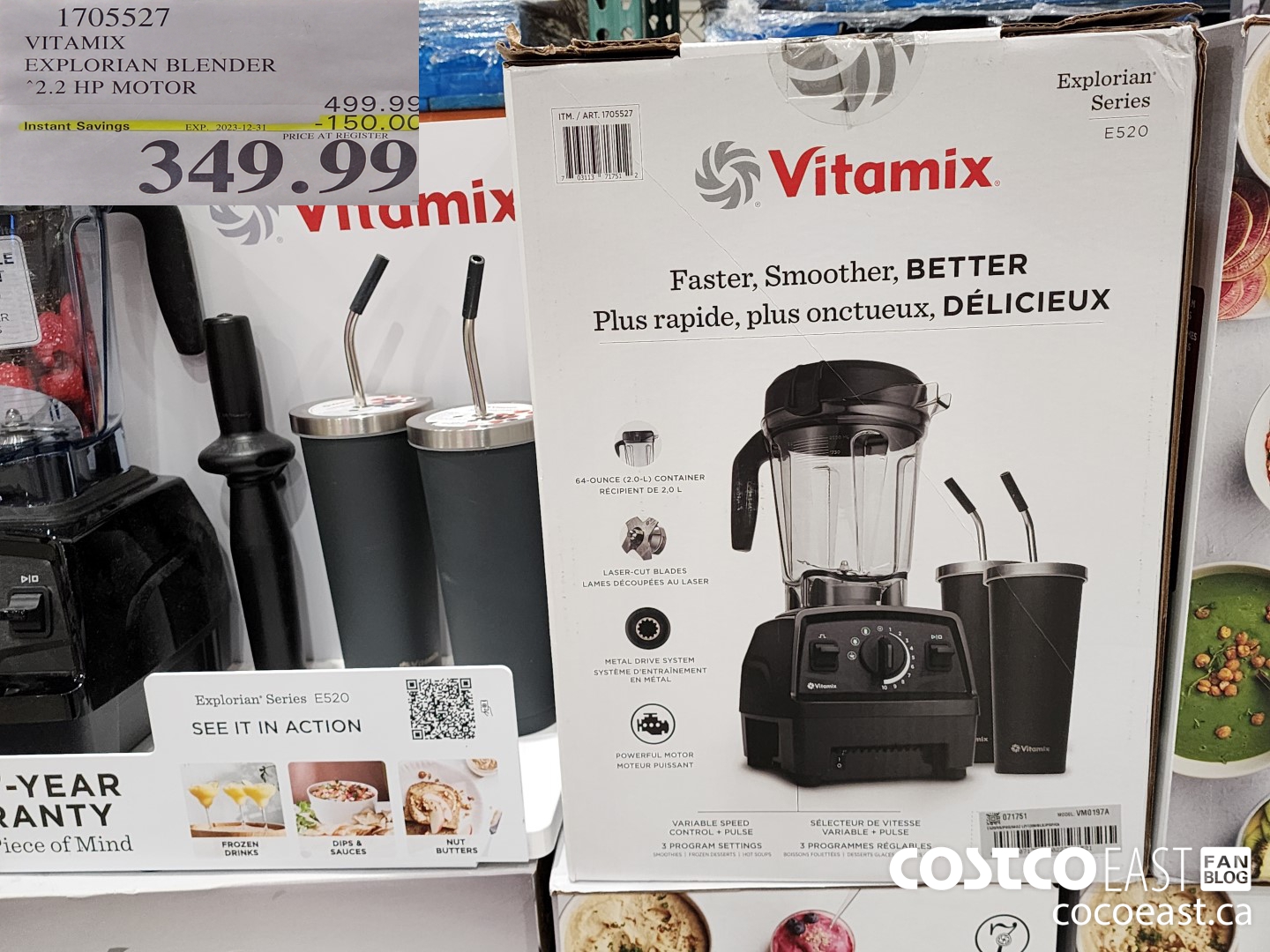 1705527 VITAMIX EXPLORIAN BLENDER “2.2 HP MOTOR ($150.00 INSTANT SAVINGS EXPIRES ON 2023-12-31) $349.99