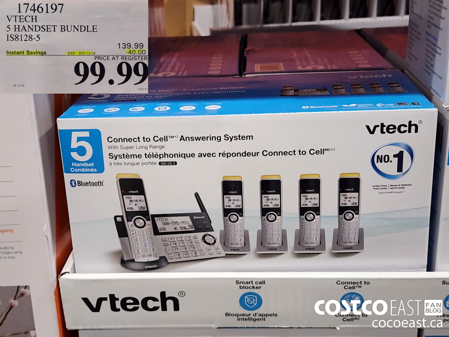1746197 VTECH S HANDSET BUNDLE IS8128-5 2023-128-24 ($40.00 INSTANT SAVINGS) $99.99