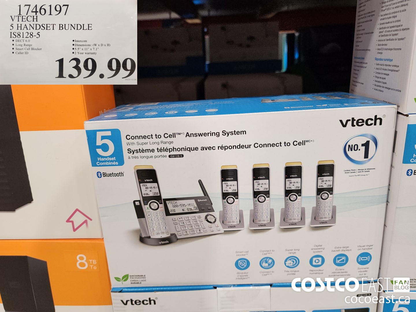 1746197 VTECH S HANDSET BUNDLE IS8128-5 $139.99