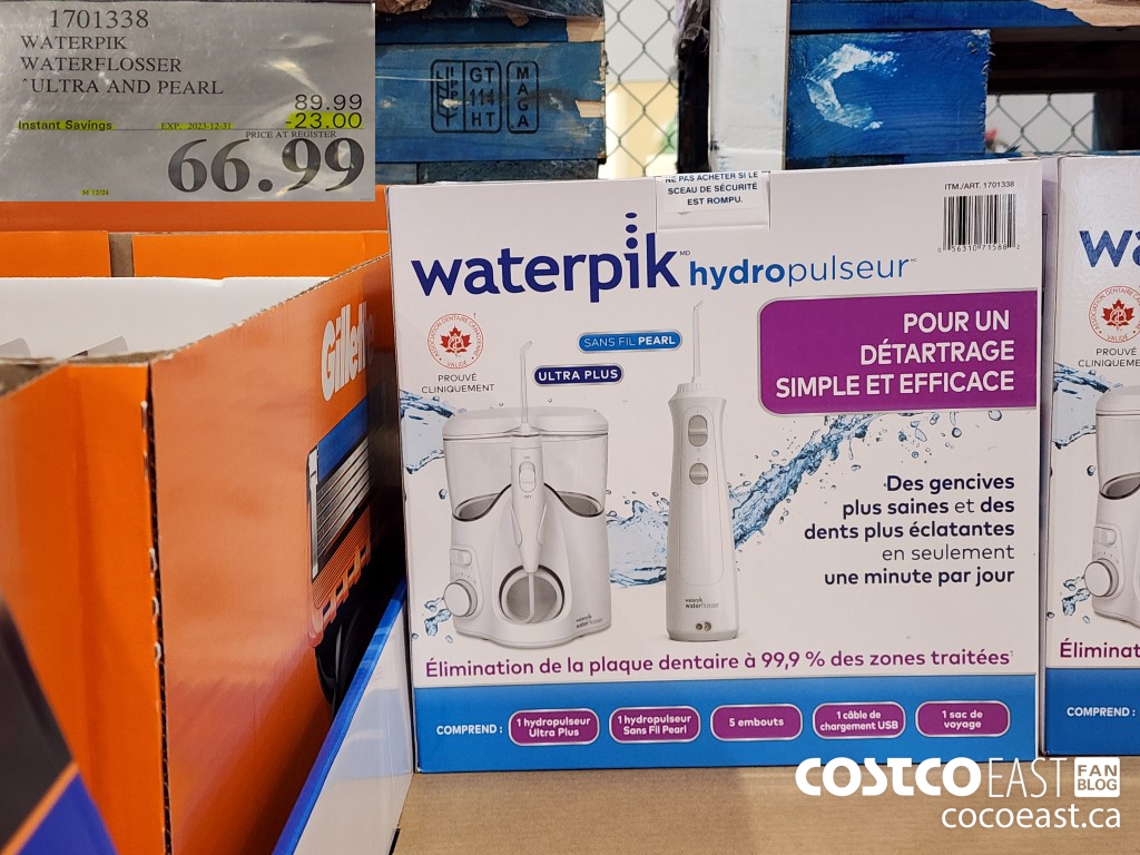 1701338 WATERPIK WATERFLOSSER ULTRA AND PEARL ($23.00 INSTANT SAVINGS EXPIRES ON 2023-12-31) $66.99