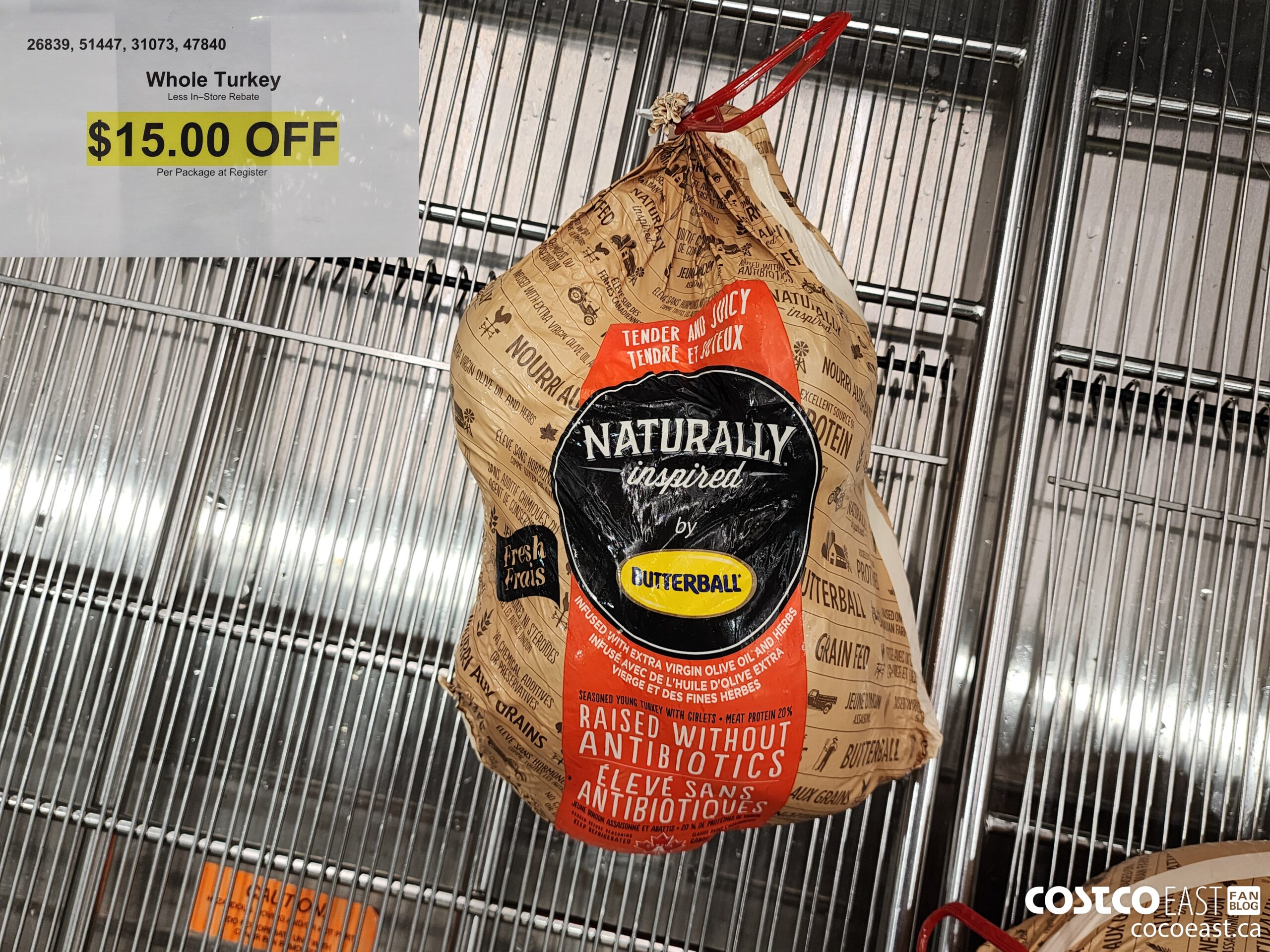 26839 Whole Turkey ($15.00 INSTANT SAVINGS)