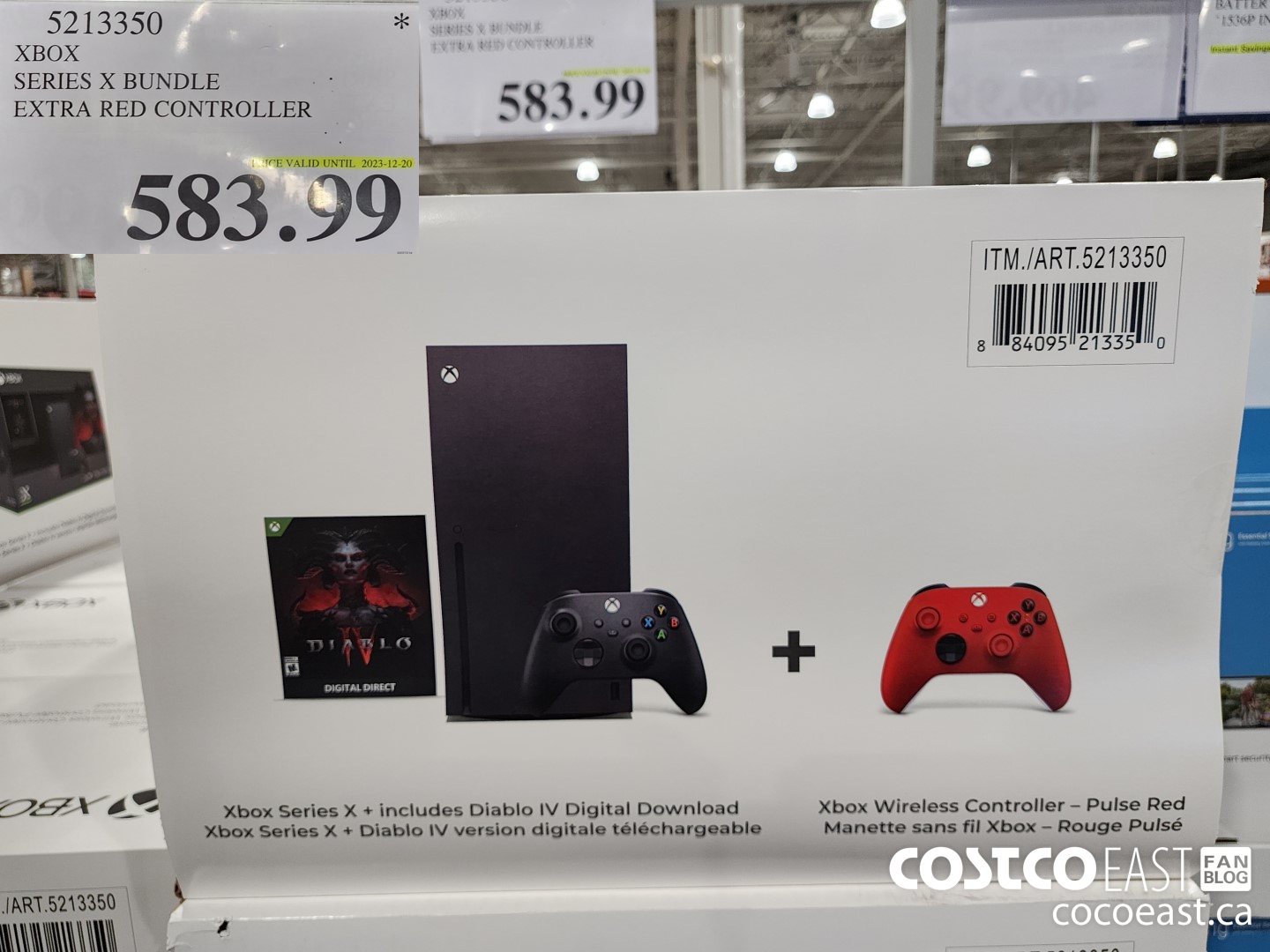 5213350 XBOX SERIES X CONSOLE EXTRA RED CONTROLLER $583.99
