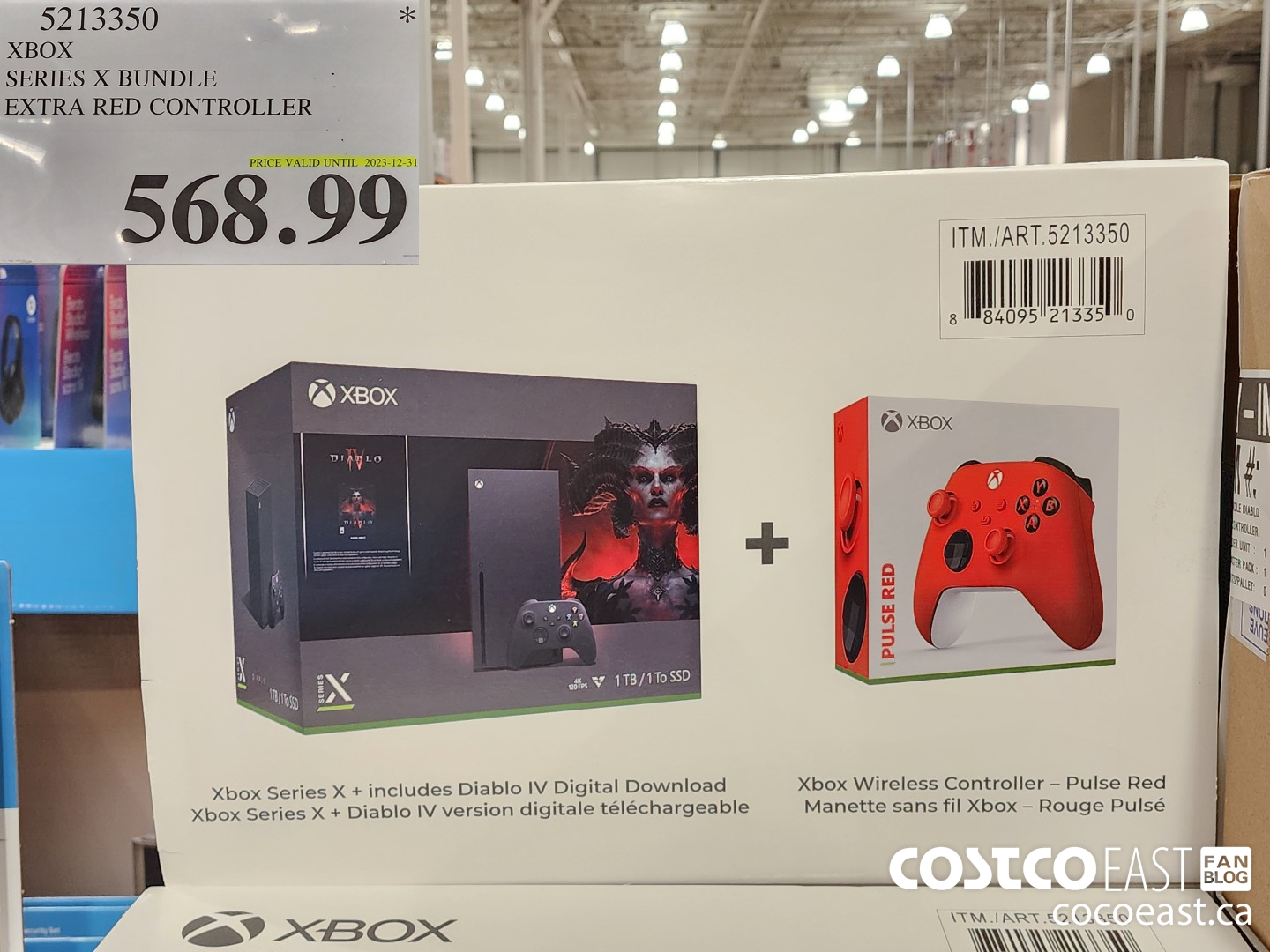 5213350 XBOX SERIES X CONSOLE EXTRA RED CONTROLLER $568.99