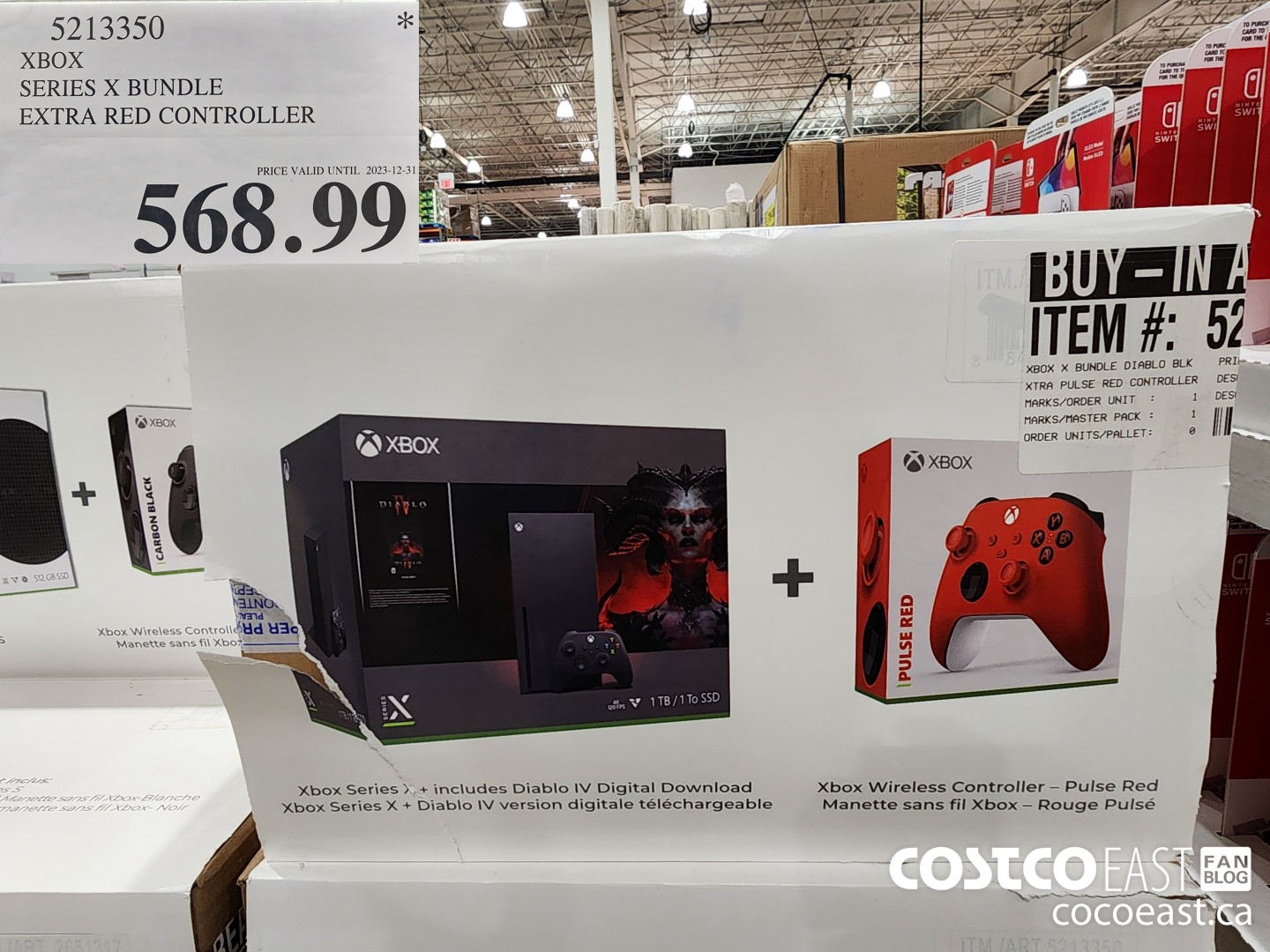 5213350 XBOX SERIES X CONSOLE EXTRA RED CONTROLLER $568.99