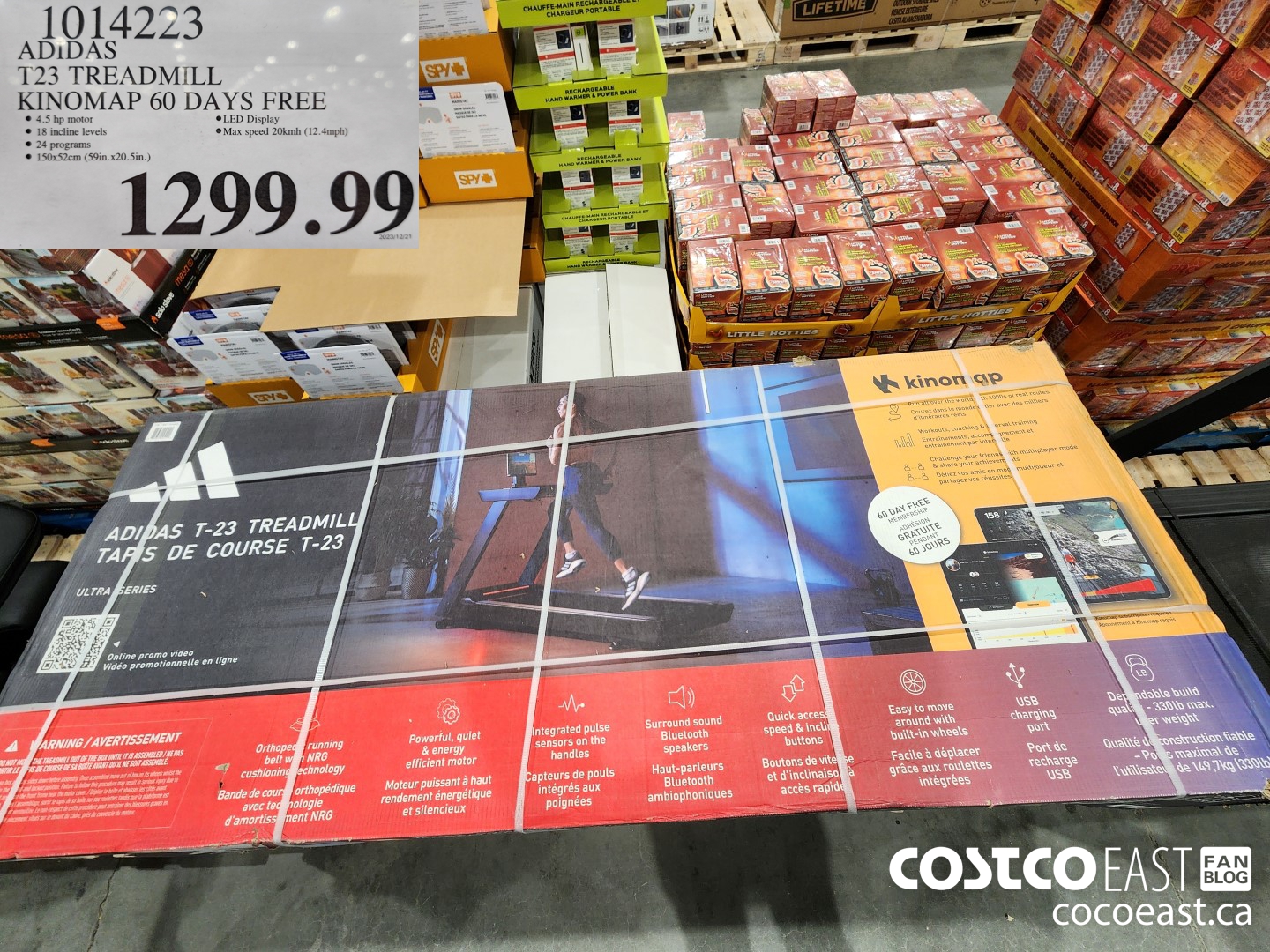 1014223 ADIDAS 123 TREADMILL KINOMAP 60 DAYS FREE $1299.99