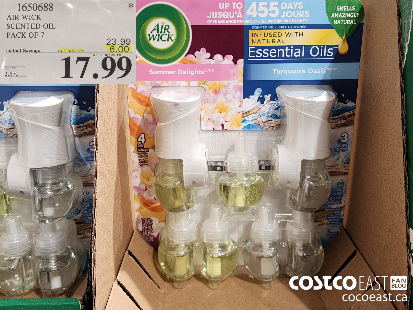 1650688 AIR WICK SCENTED OIL PACK OF 7 ($6.00 INSTANT SAVINGS EXPIRES ON 2024-01-28) $17.99