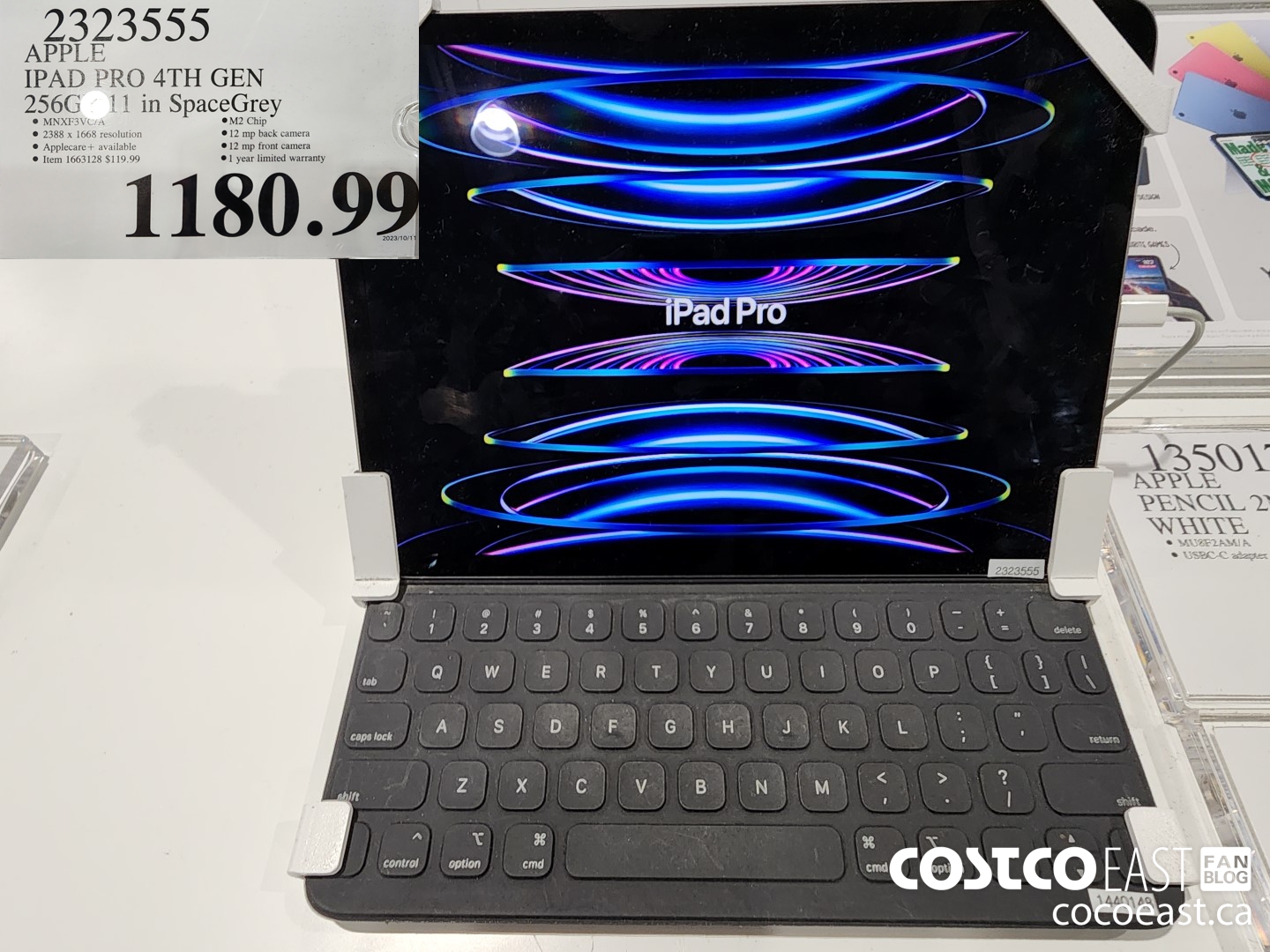 2323555 APPLE IPAD PRO 4TH GEN 256GB 11 IN SPACE GREY $1180.99