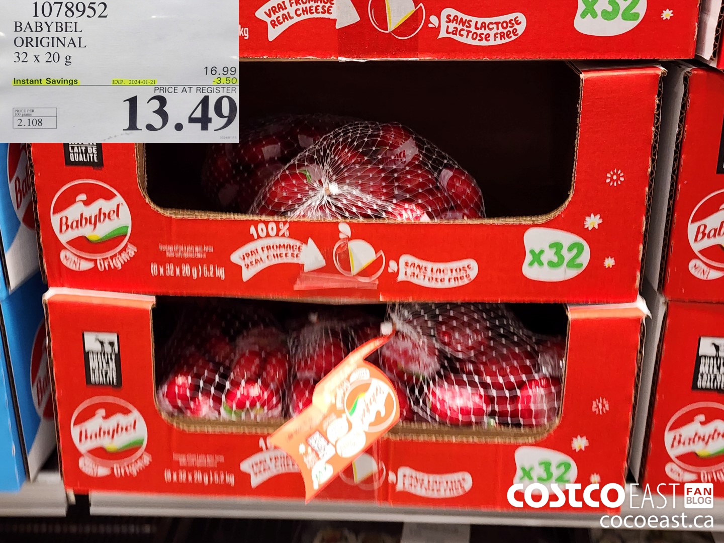 1078952 BABYBEL ORIGINAL 32 x 20 G ($3.50 INSTANT SAVINGS EXPIRES ON 2024-01-21) $13.49