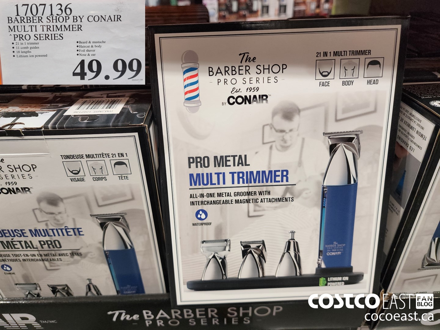 1707136 BARBER SHOP BY CONAIR MULTI TRIMMER “PRO SERIES $49.99
