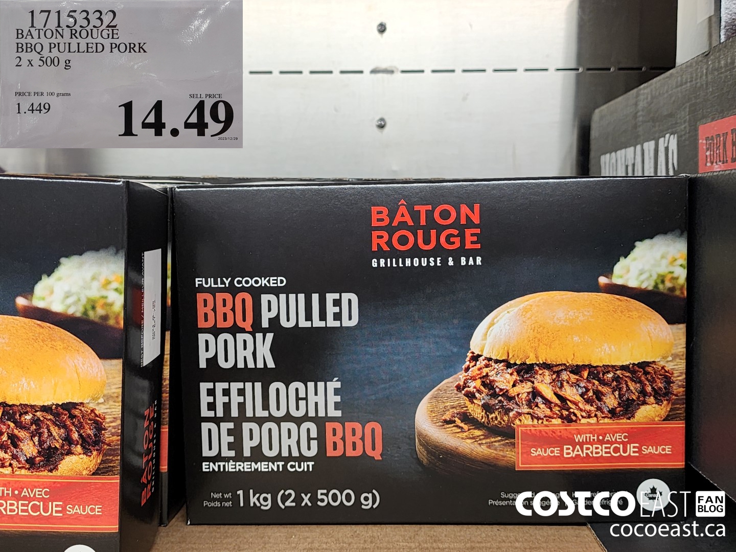 1715332 BATON ROUGE BBQ PULLED PORK 2 X 500 G $14.49