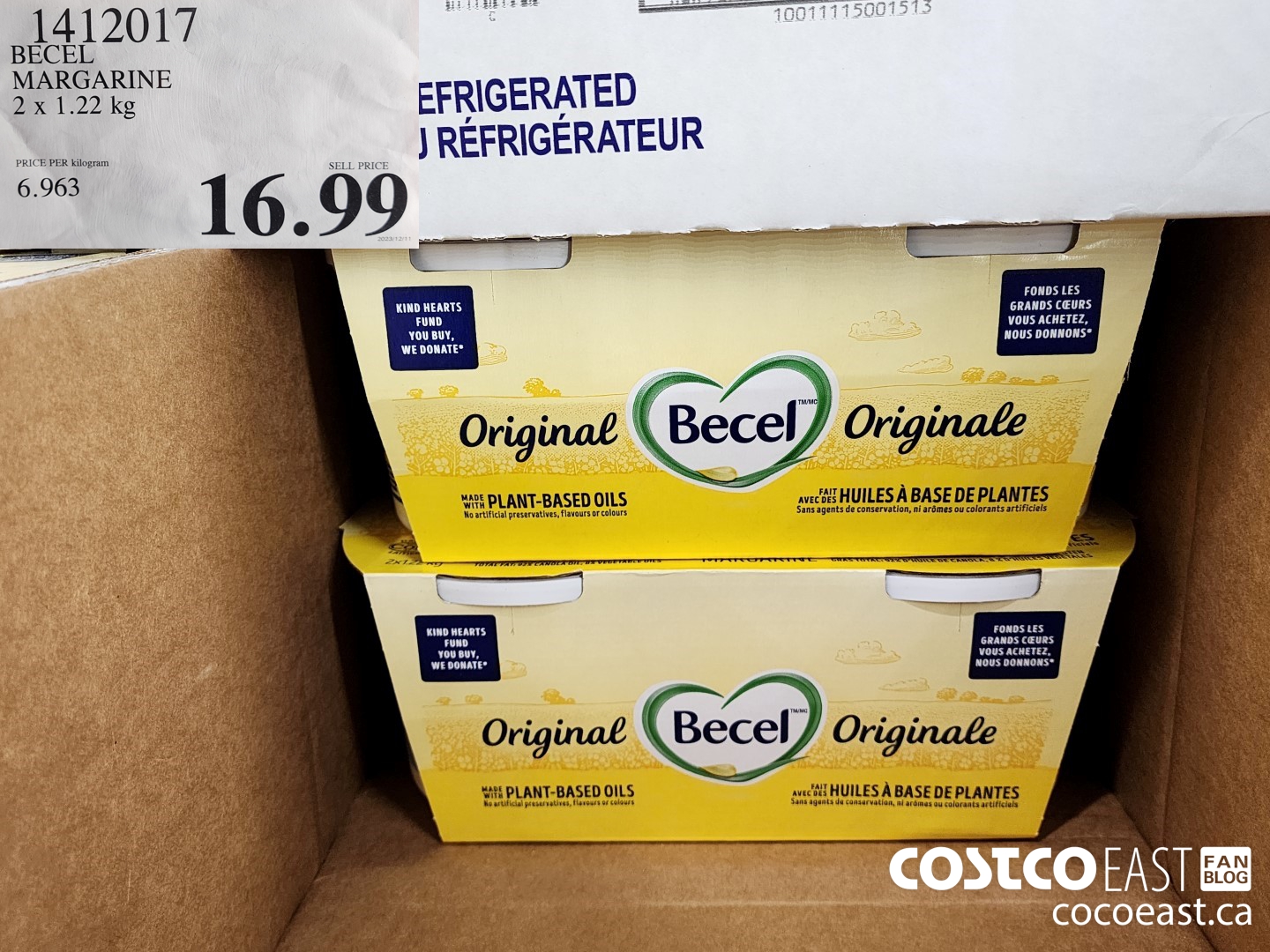 1412017 BECEL MARGARINE 2 X 1.22 KG $16.99