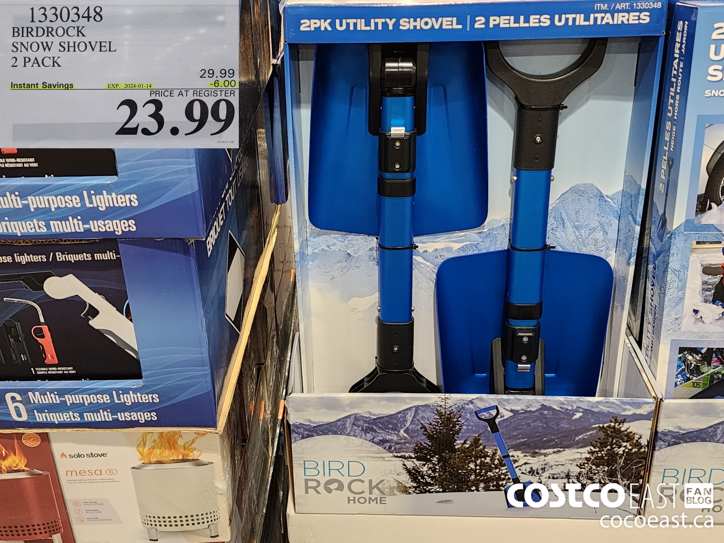 1330348 BIRDROCK SNOW SHOVEL 2 PACK ($6.00 INSTANT SAVINGS EXPIRES ON 2024-01-14) $23.99