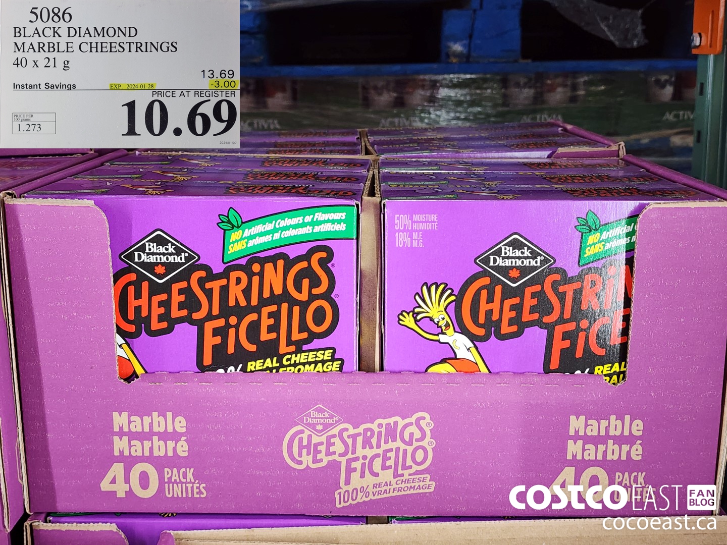 5086 BLACK DIAMOND MARBLE CHEESTRINGS 40 x 21 G ($3.00 INSTANT SAVINGS EXPIRES ON 2024-01-28) $10.69