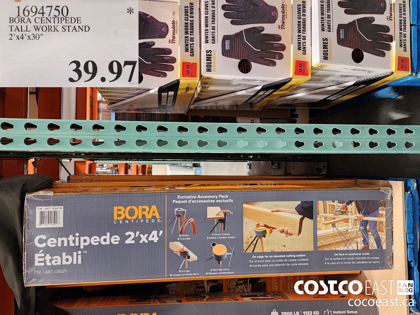 1694750 BORA CENTIPEDE TALL WORK STAND 2' X 4' X 30