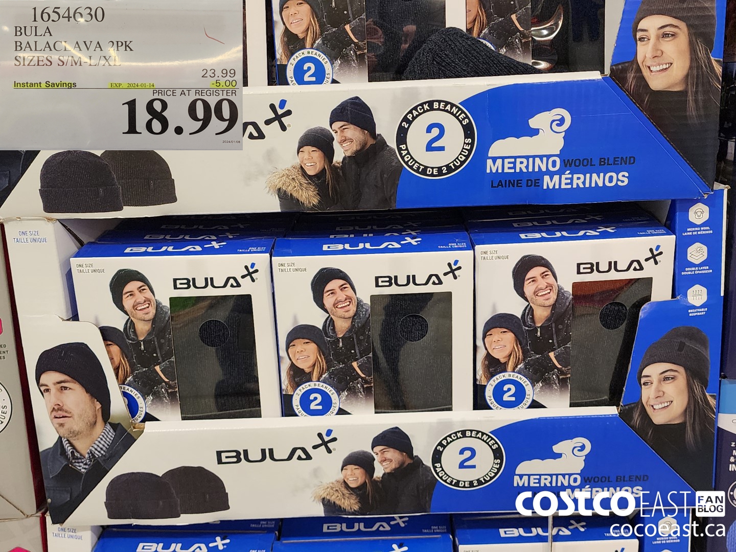 1654630 BULA BALACLAVA 2PK SIZES S/M-L/XL ($6.00 INSTANT SAVINGS EXPIRES ON 2024-01-14) $18.99