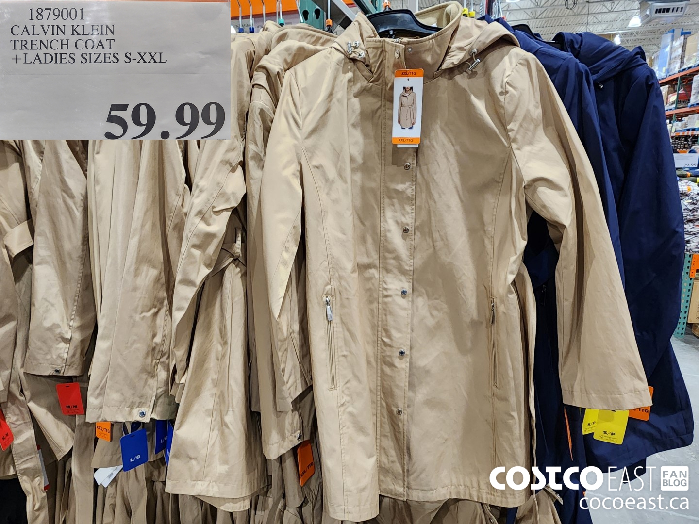 1879001 CALVIN KLEIN TRENCH COAT + LADIES SIZES S-XXL $59.99