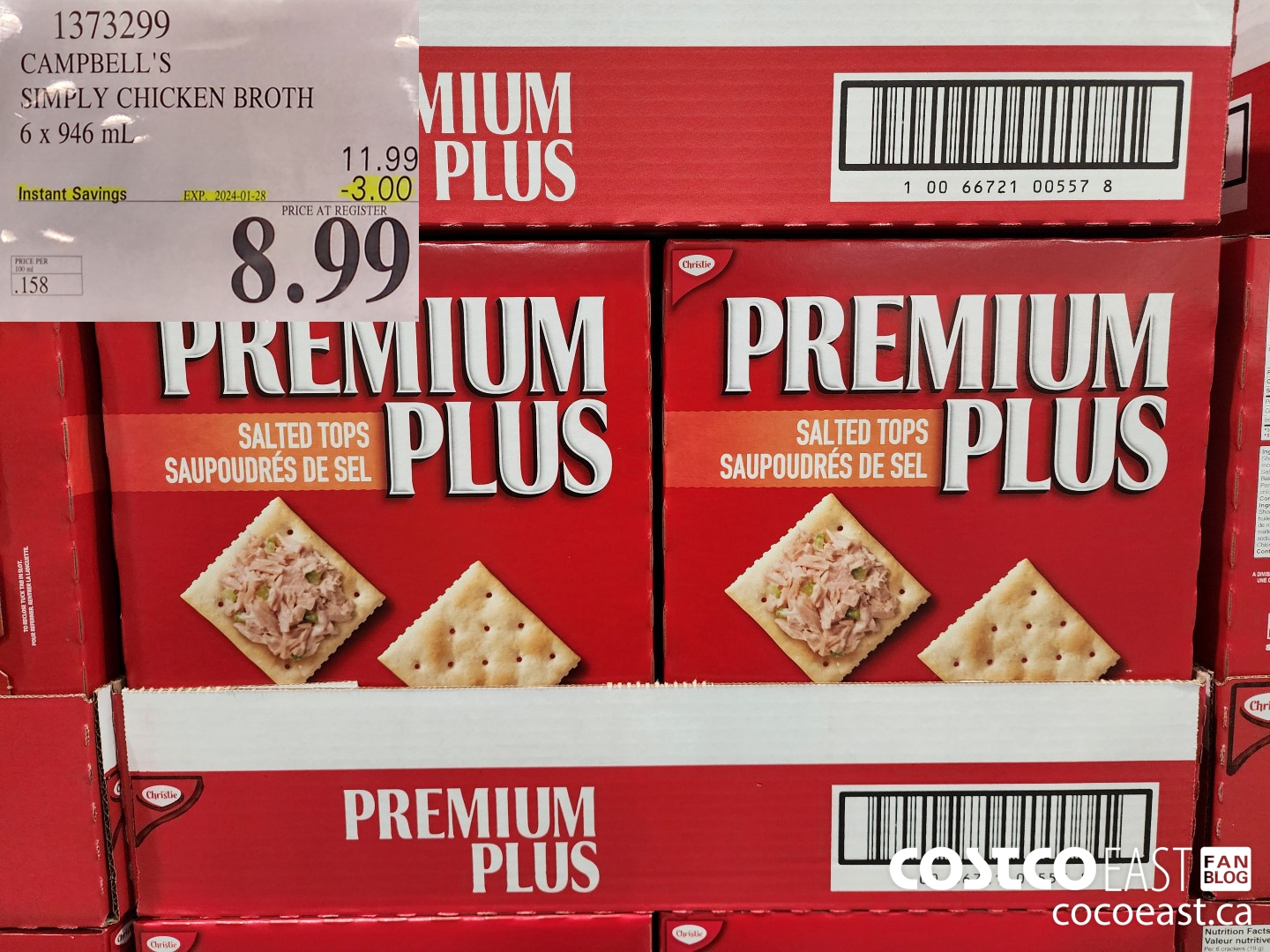 1373299 CAMPBELL'S SIMPLY CHICKEN BROTH 6 x 946 mL ($3.00 INSTANT SAVINGS EXPIRES ON 2024-01-28) $8.99