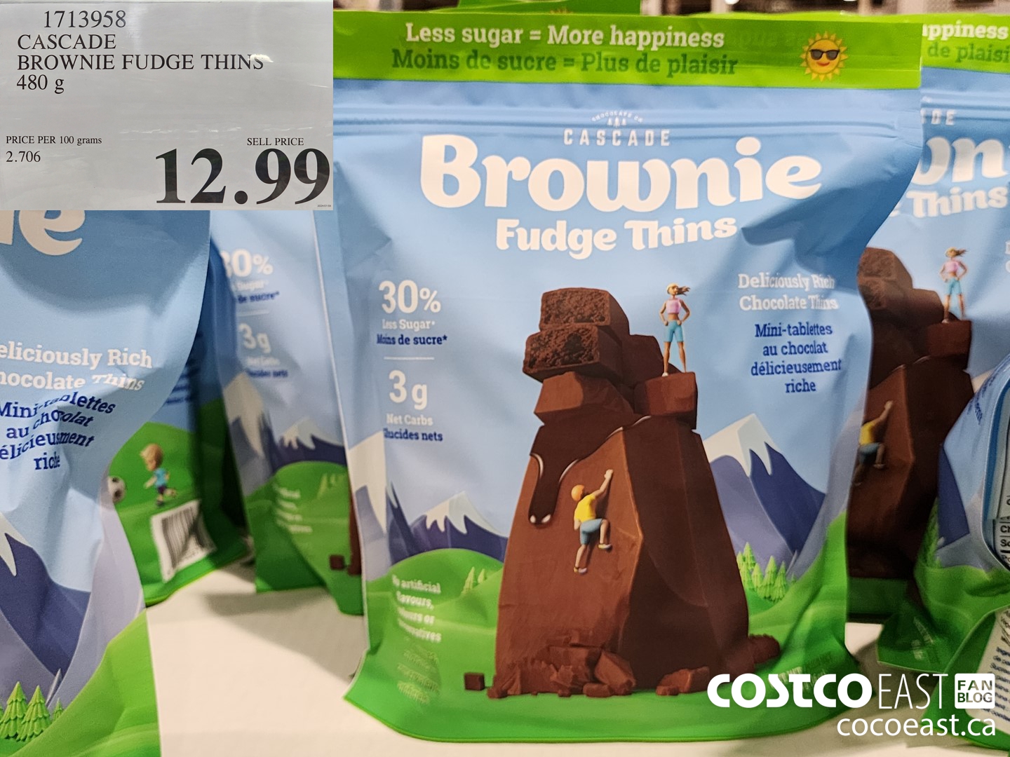 1713958 CASCADE BROWNIE FUDGE THINS 480 g $12.99