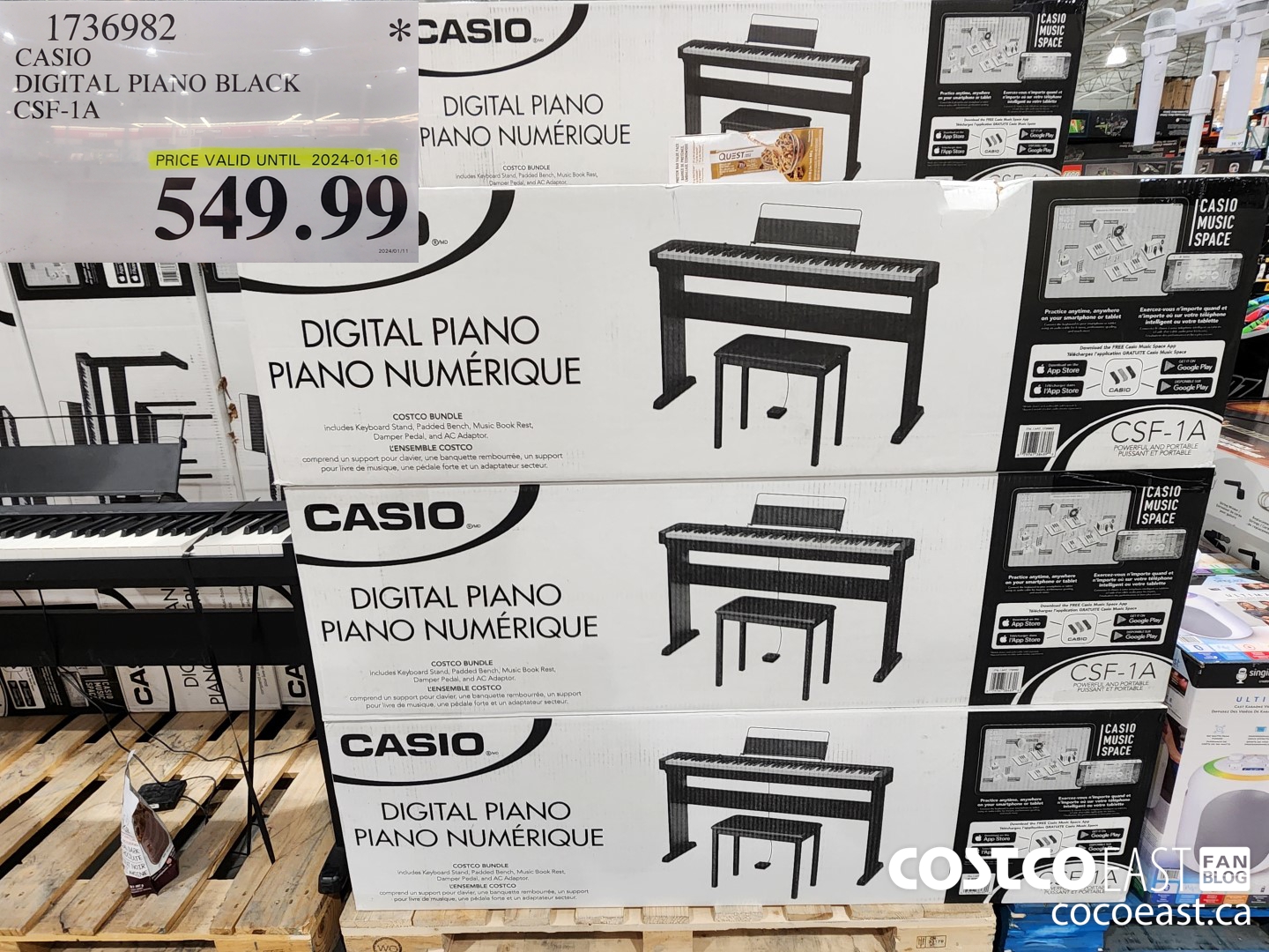 1736982 CASIO DIGITAL PIANO BLACK CSF-1A $549.99