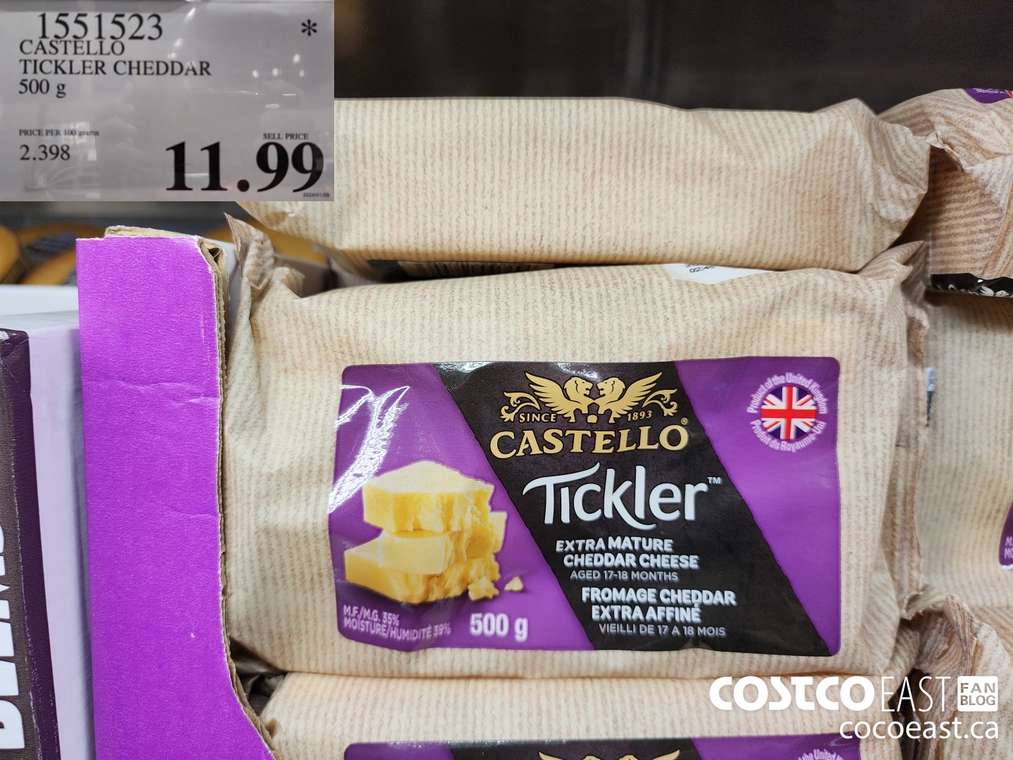 1551523 CASTELLO TICKLER CHEDDAR 500 g $11.99