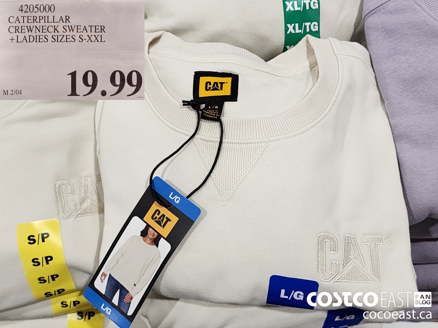 4205000 CATERPILLAR CREWNECK SWEATER + LADIES SIZES S-XXL $19.99