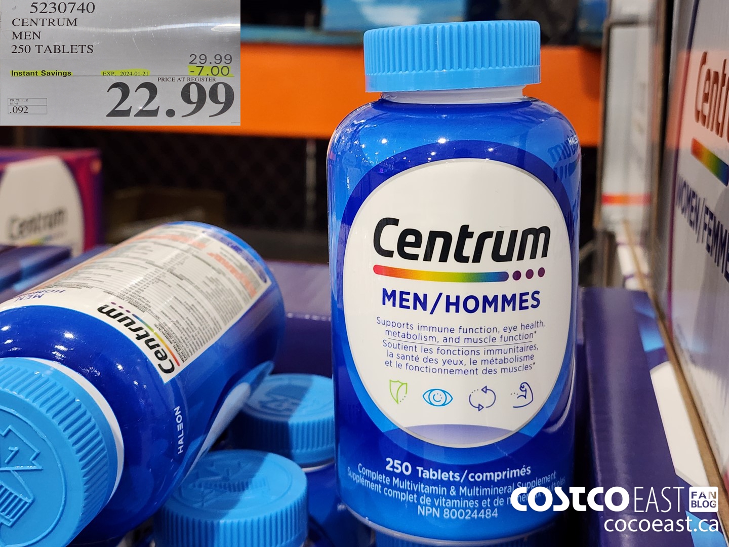 5230740 CENTRUM MEN 250 TABLETS ($7.00 INSTANT SAVINGS EXPIRES ON 2024-01-21) $22.99