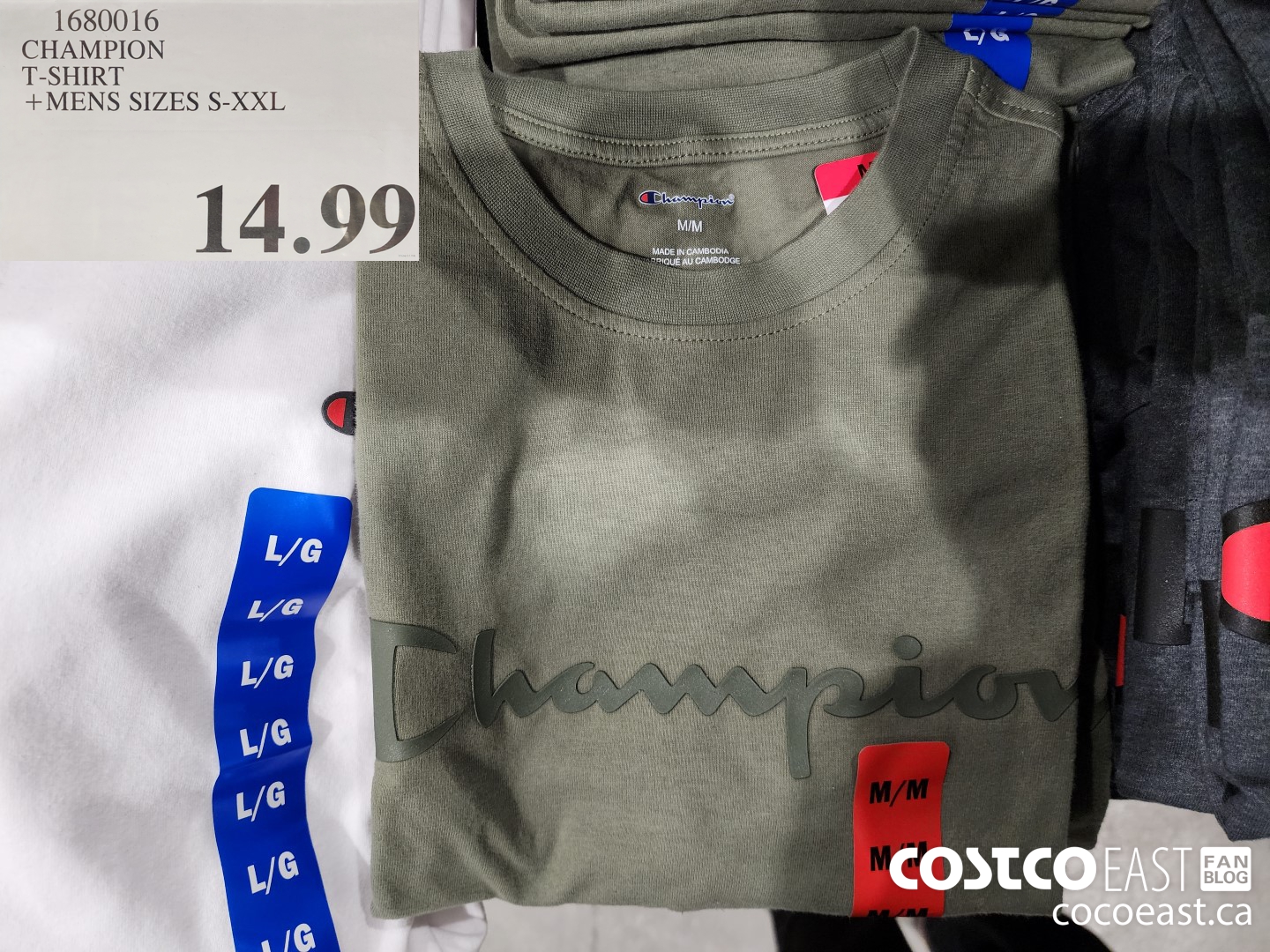 1680016 CHAMPION T-SHIRT +MENS SIZES S-XXL $14.99