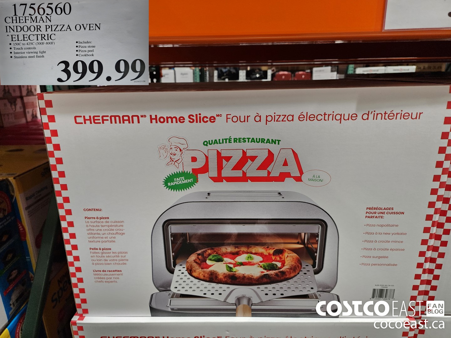 1756560 CHEFMAN INDOOR PIZZA OVEN “ELECTRIC $399.99
