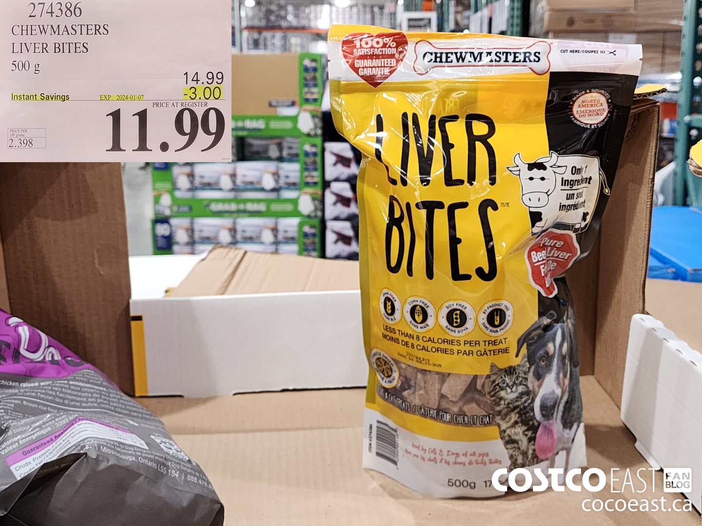 274386 CHEWMASTERS LIVER BITES 500 G ($3.00 INSTANT SAVINGS EXPIRES ON 2024-01-07) $11.99