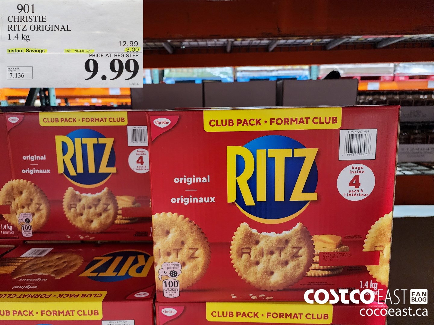 901 CHRISTIE RITZ ORIGINAL 1.4 KG ($3.00 INSTANT SAVINGS EXPIRES ON 2024-01-28) $9.99