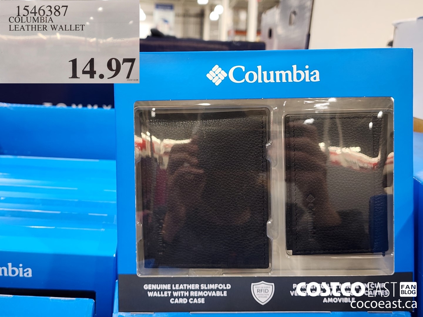 1546387 COLUMBIA LEATHER WALLET $14.97