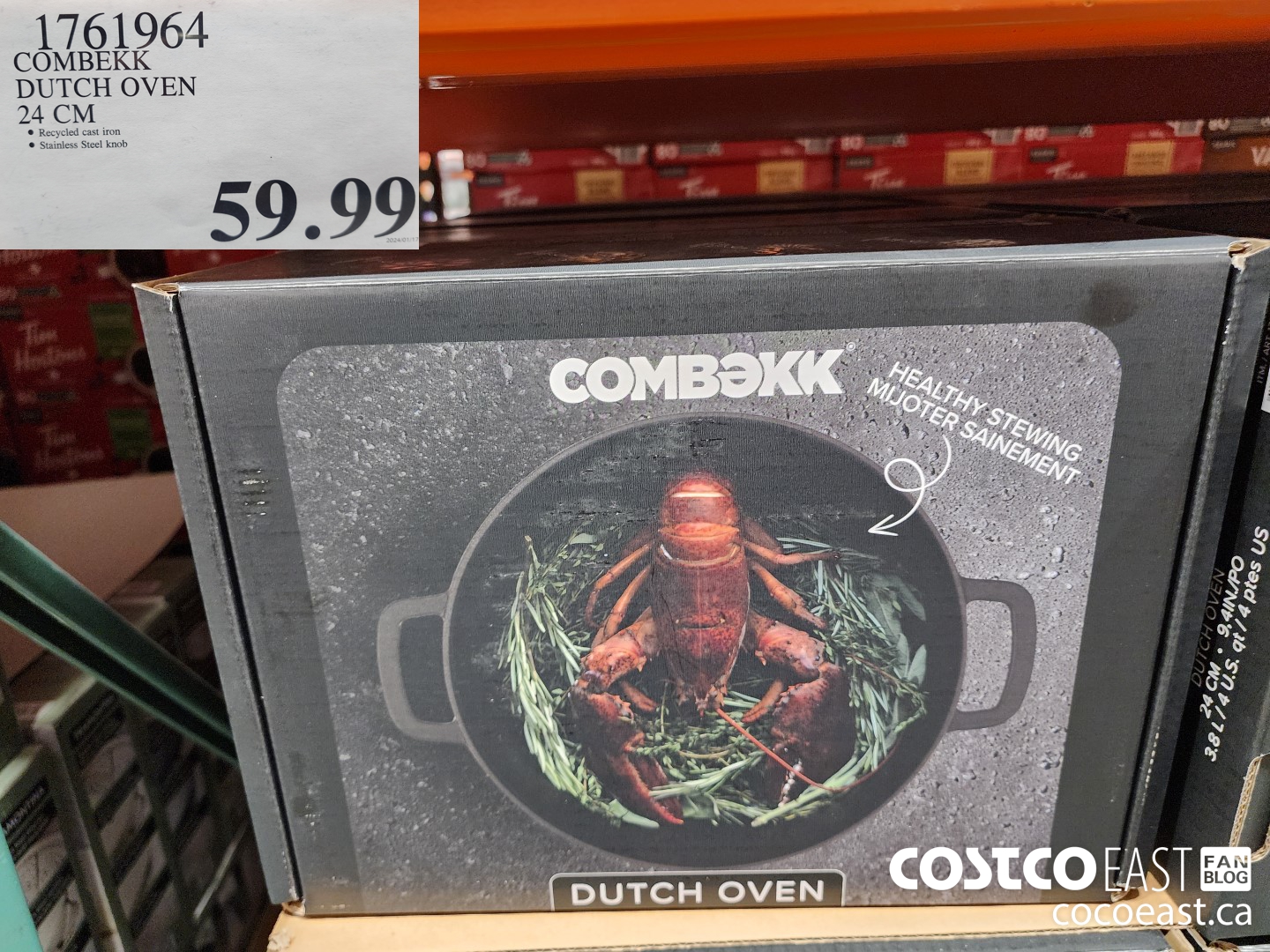 1761964 COMBEKK DUTCH OVEN 24 CM. $59.99
