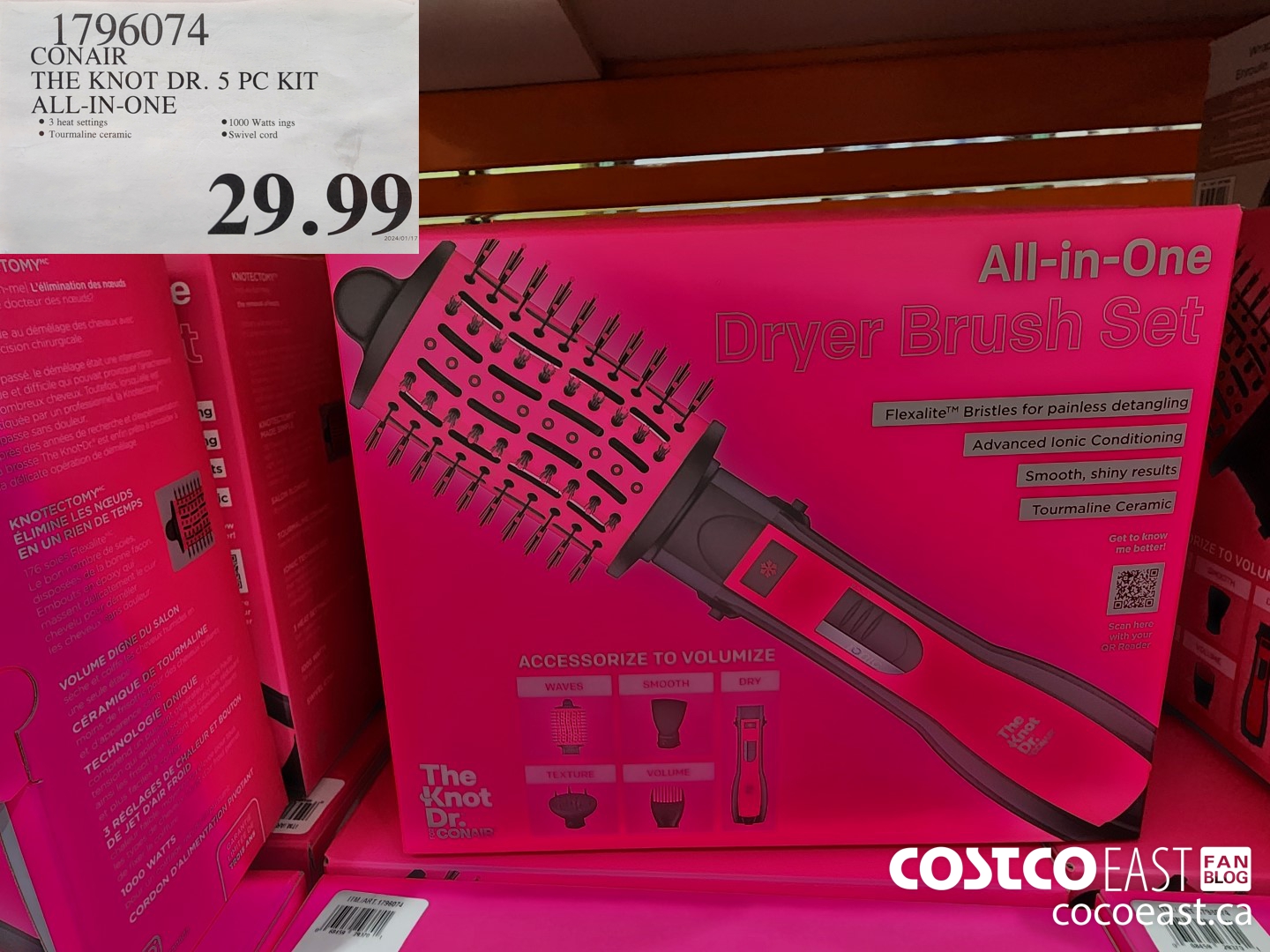 1796074 CONAIR THE KNOT DR. 5 PC KIT ALL-IN-ONE $29.99