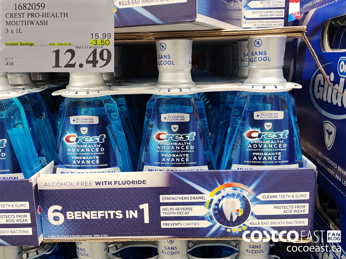 1682059 CREST PRO-HEALTH MOUTHWASH 3 X 1L ($3.50 INSTANT SAVINGS EXPIRES ON 2024-01-28) $12.49