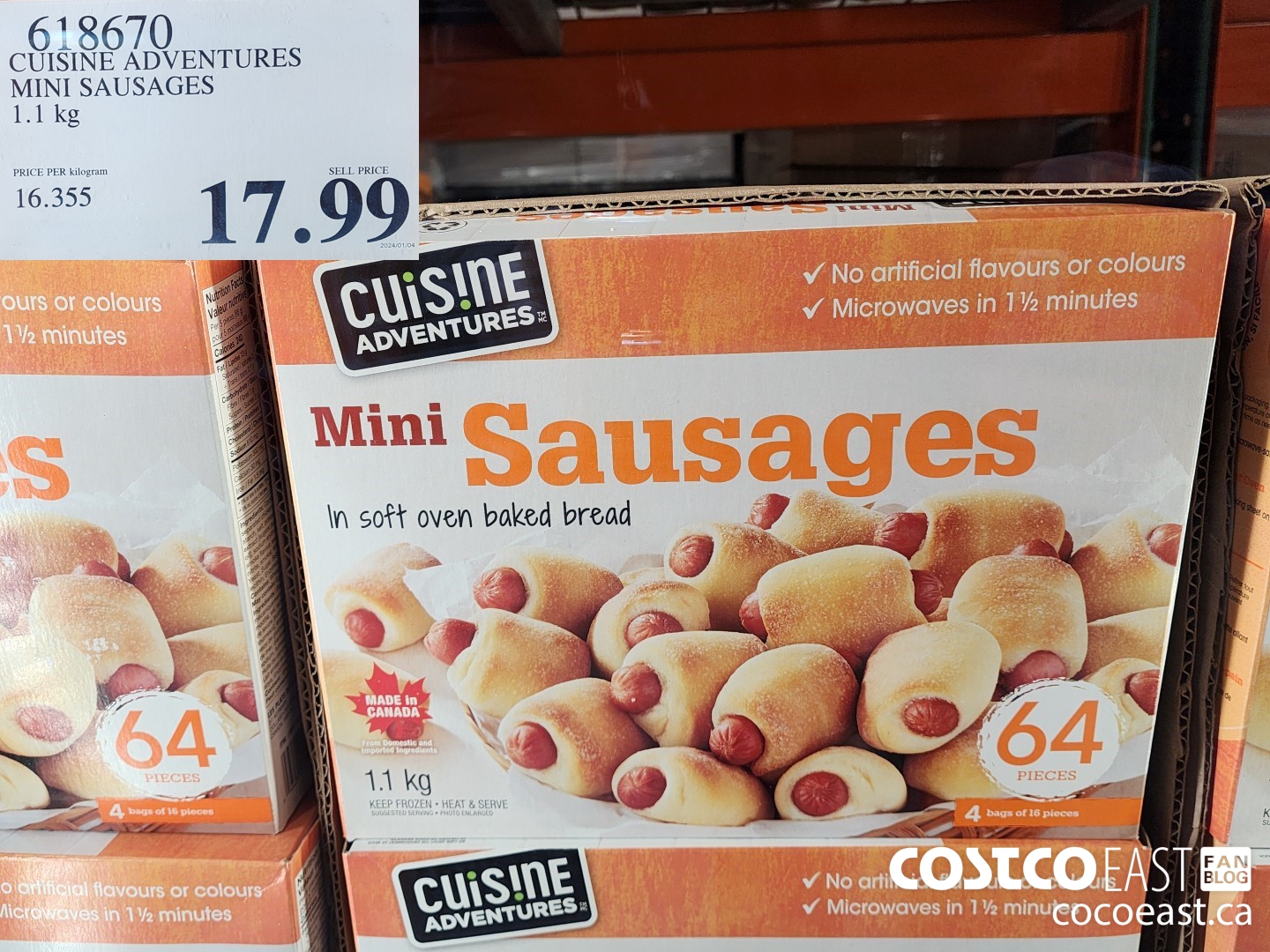 618670 CUISINE ADVENTURES MINI SAUSAGES 1.1 KG $17.99