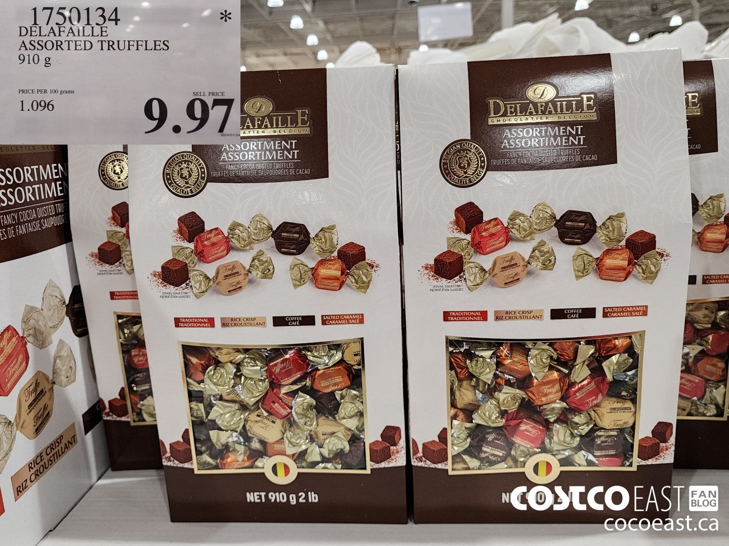 1750134 DELAFAILLE ASSORTED TRUFFLES 910 g $9.97