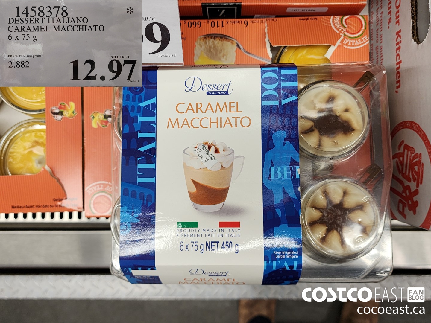 1458378 DESSERT ITALIANO CARAMEL MACCHIATO 6 X 75 G $12.97