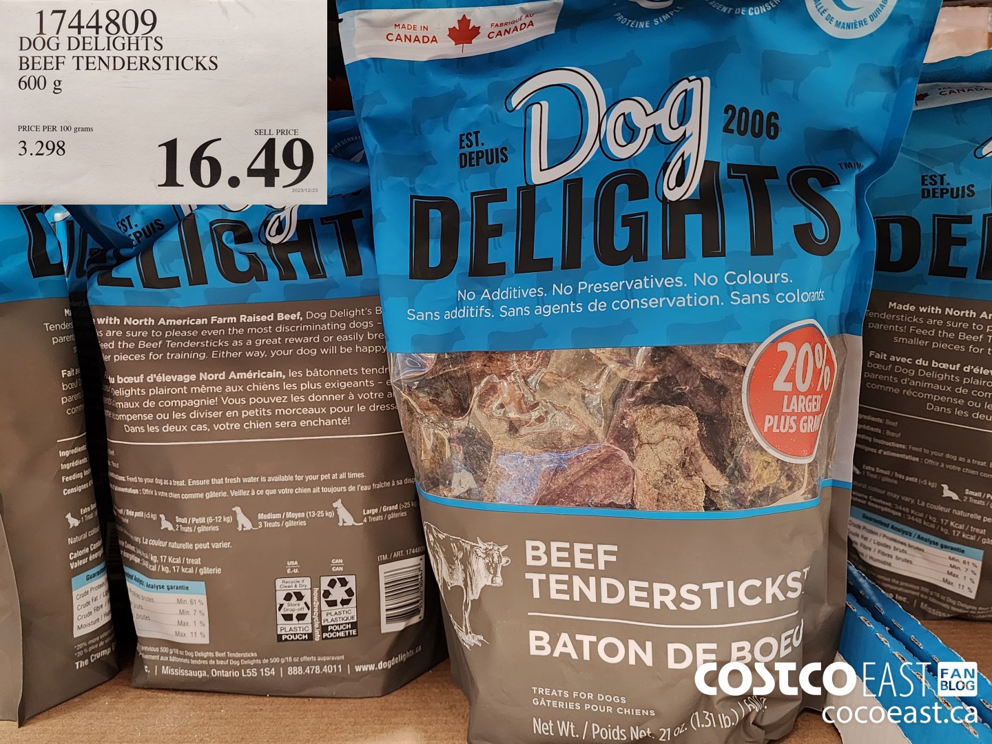 Dog delights outlet beef tendersticks costco