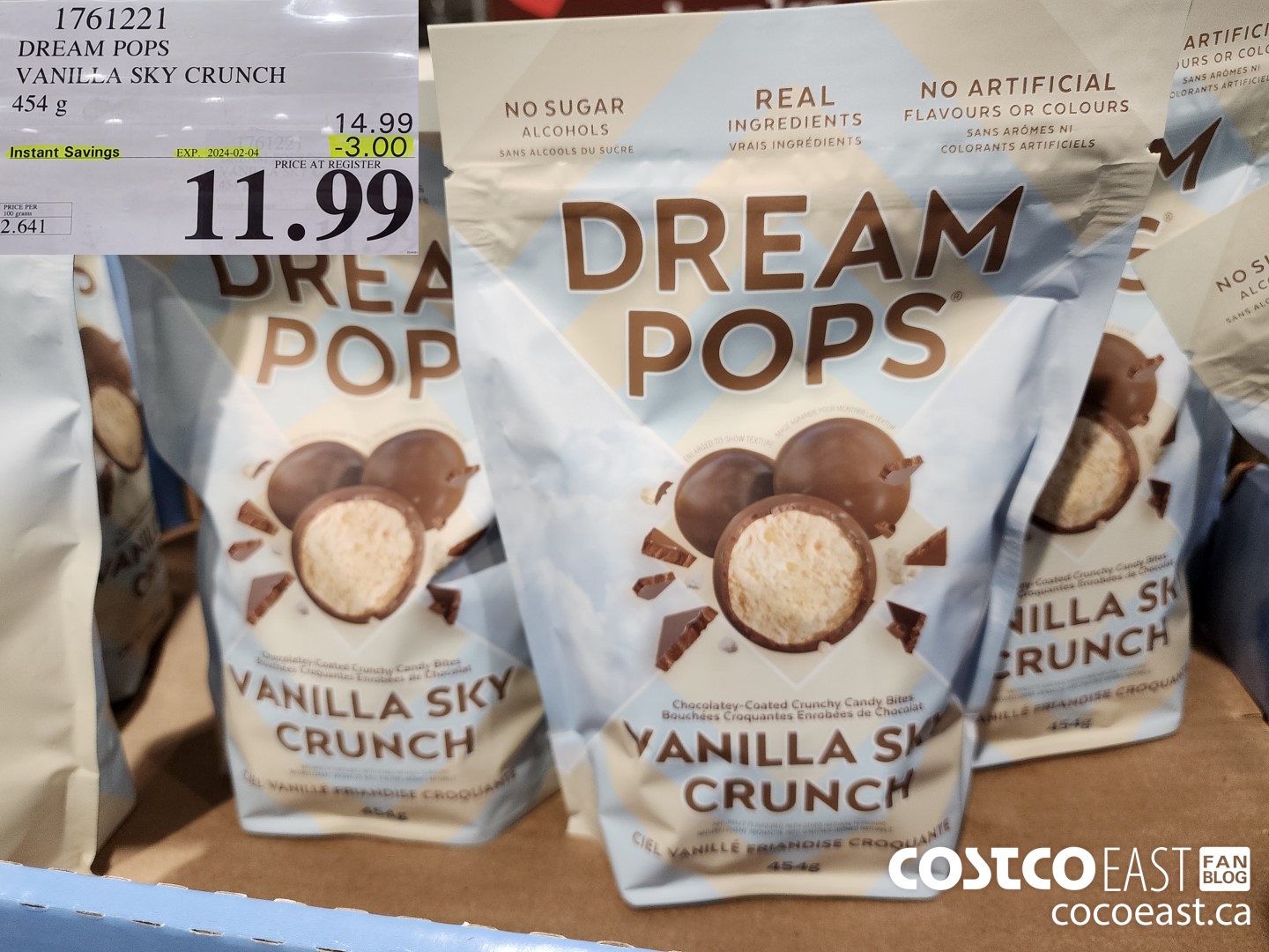 1761221 DREAM POPS VANILLA SKY CRUNCH 454 g ($3.00 INSTANT SAVINGS EXPIRES ON 2024-02-04) $11.99