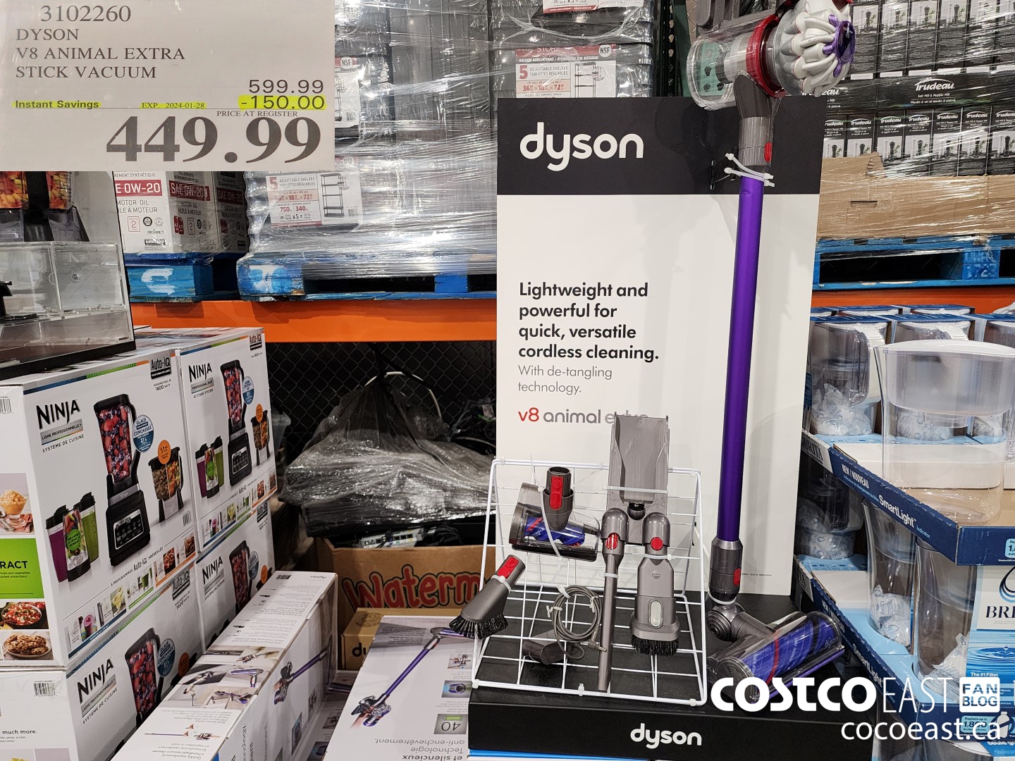 3102260 DYSON ~ V8 ANIMAL EXTRA STICK VACUUM 2024-01--28 ($150.00 INSTANT SAVINGS) $449.99