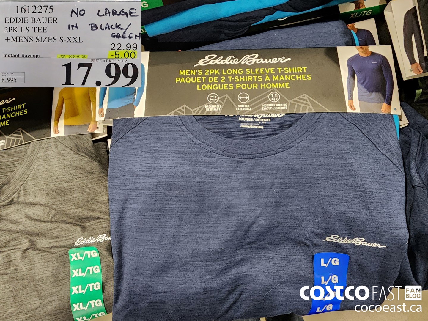 1612275 EDDIE BAUER 2PK LS TEE +MENS SIZES S-XXL ($5.00 INSTANT SAVINGS EXPIRES ON 2024-01-28) $17.99