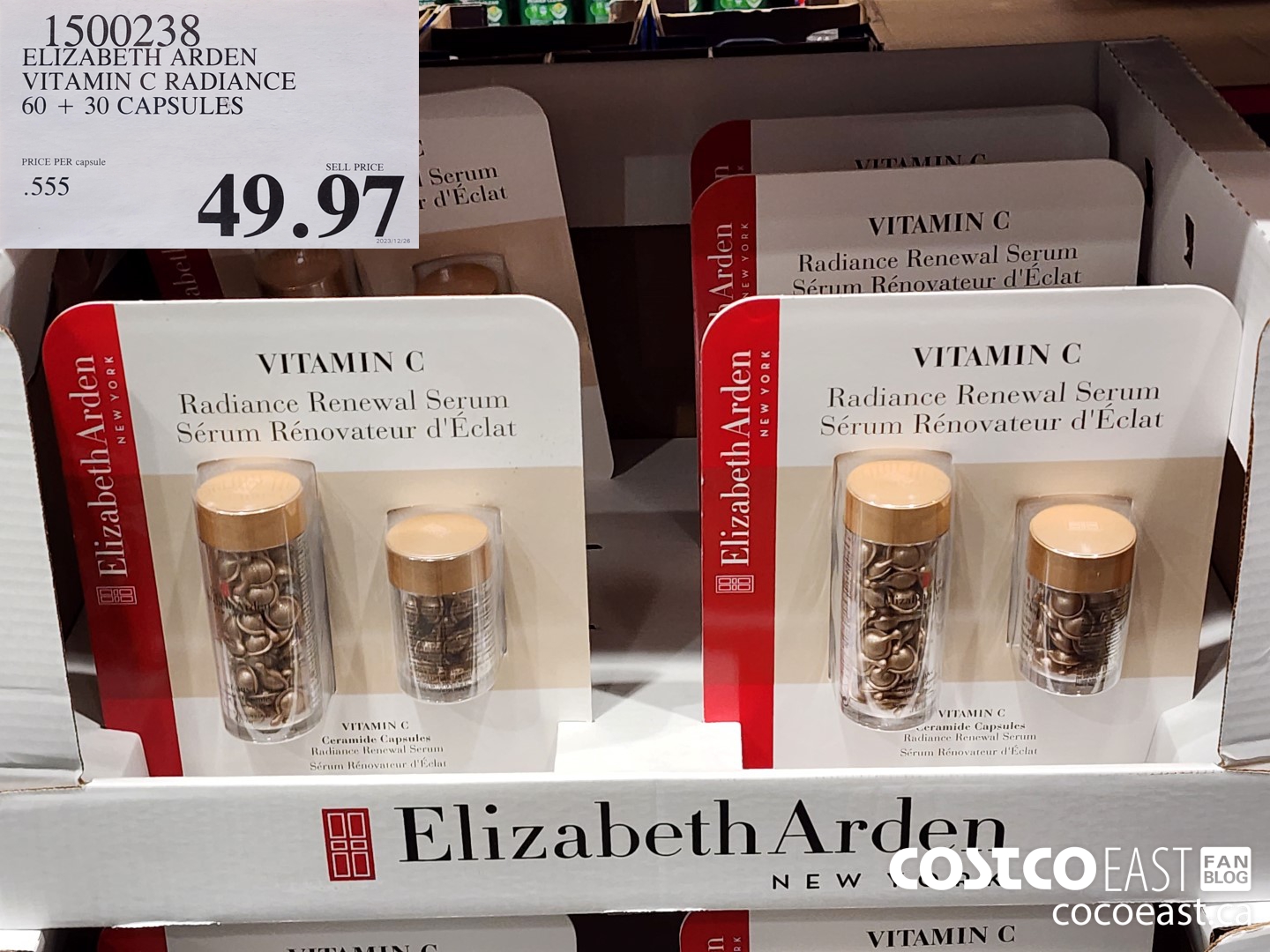 1500238 ELIZABETH ARDEN VITAMIN C RADIANCE 60 + 30 CAPSULES $49.97