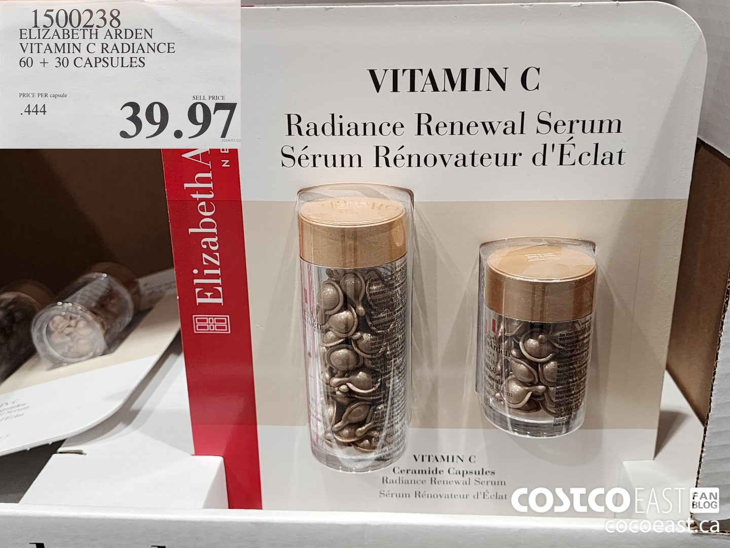 1500238 ELIZABETH ARDEN VITAMIN C RADIANCE 60 + 30 CAPSULES $39.97