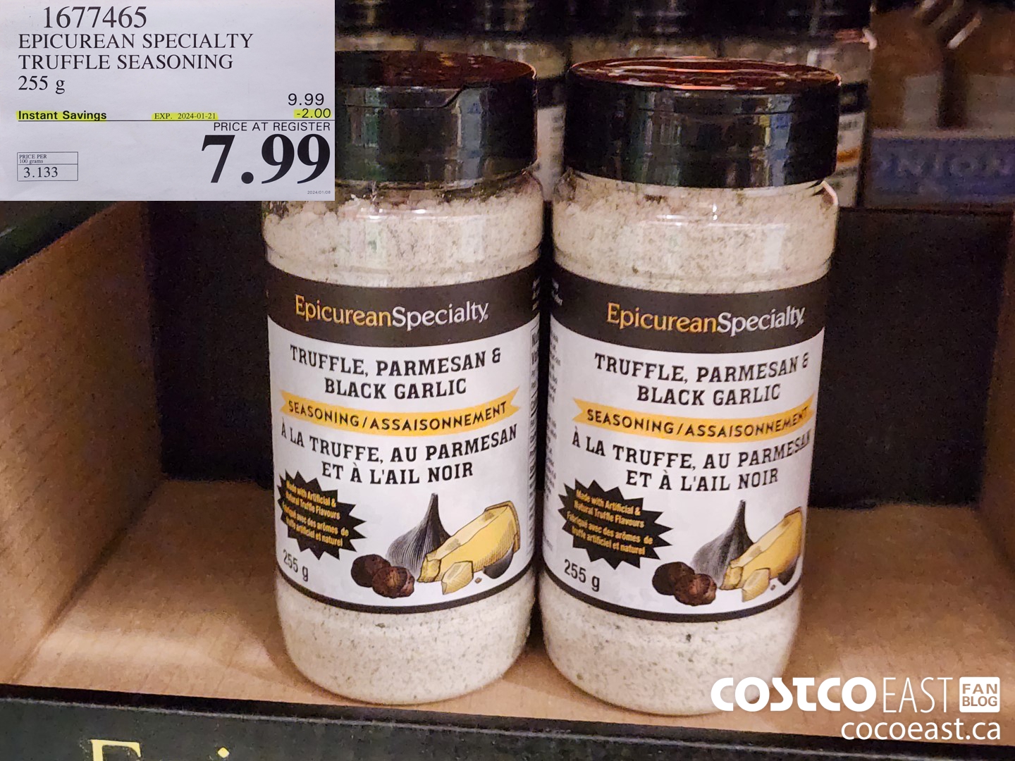 1677465 EPICUREAN SPECIALTY TRUFFLE SEASONING 255 G ($2.00 INSTANT SAVINGS EXPIRES ON 2024-01-21) $7.99