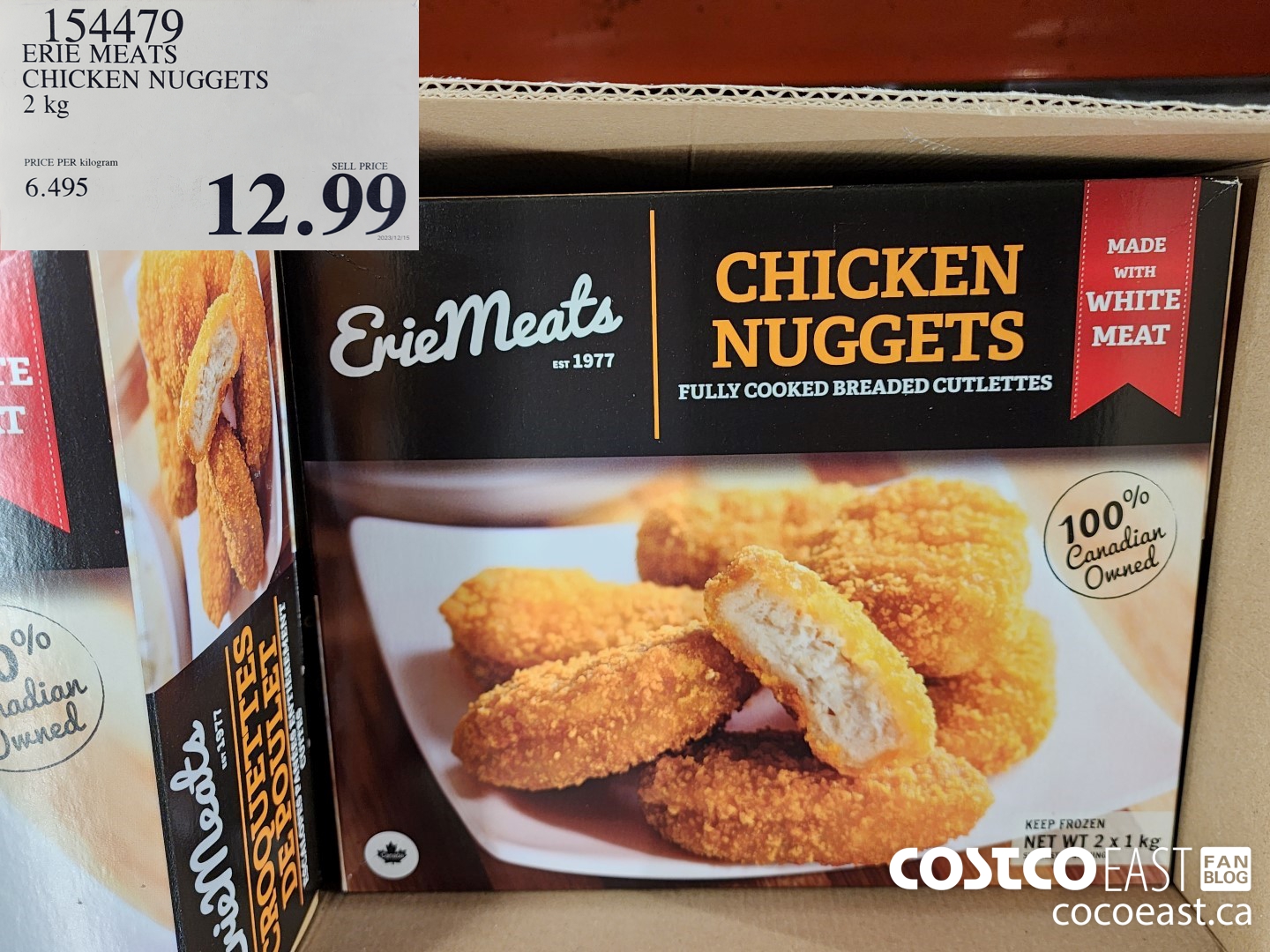 154479 ERIE MEATS CHICKEN NUGGETS 2 kg $12.99