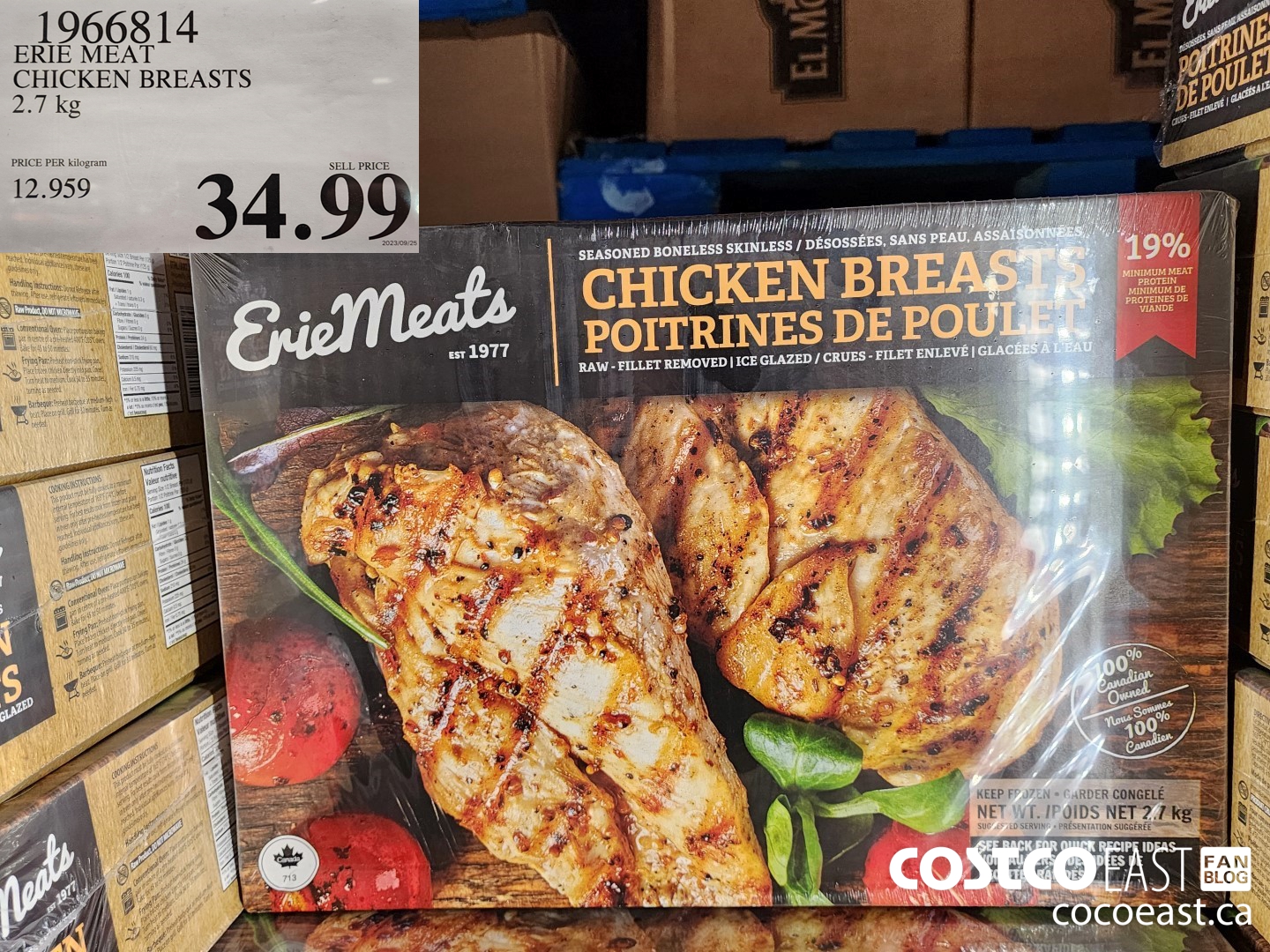 1966814 ERIE MEAT CHICKEN BREASTS 2.7KG $34.99