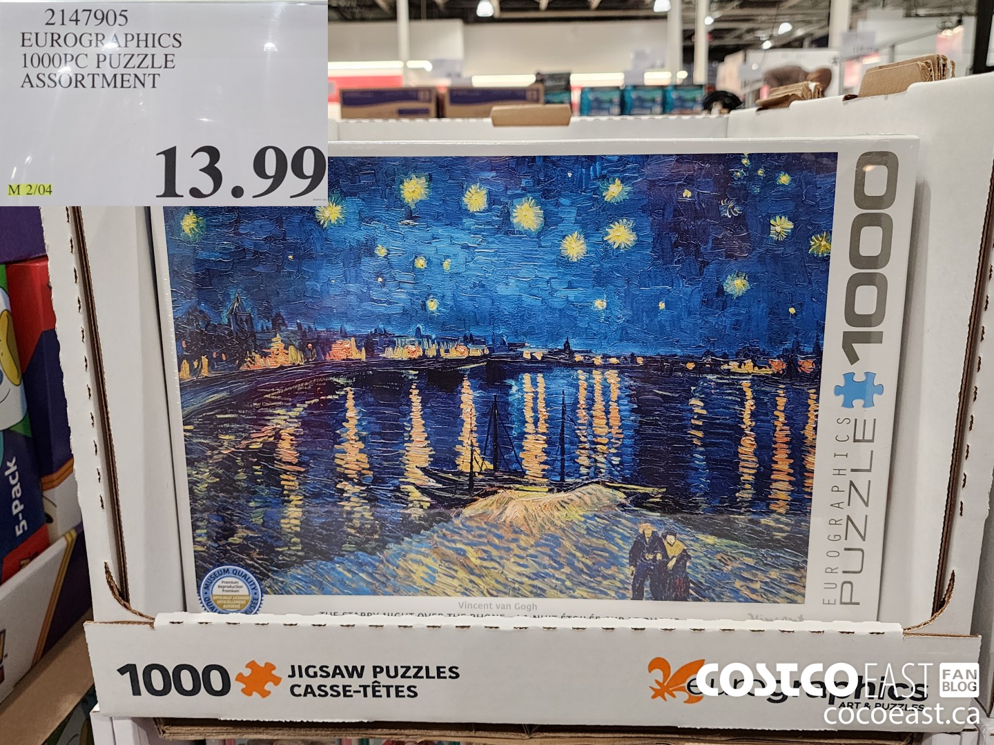 2147905 EUROGRAPHICS 1000PC PUZZLE ASSORTMENT $13.99