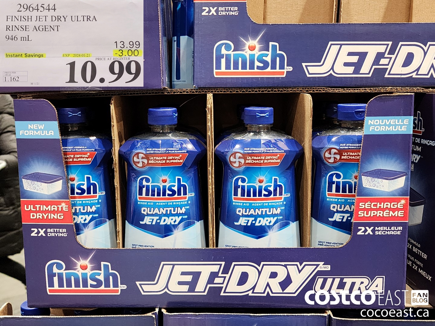 2964544 FINISH JET DRY ULTRA RINSE AGENT 946 ml ($3.00 INSTANT SAVINGS EXPIRES ON 2024-01-21) $10.99