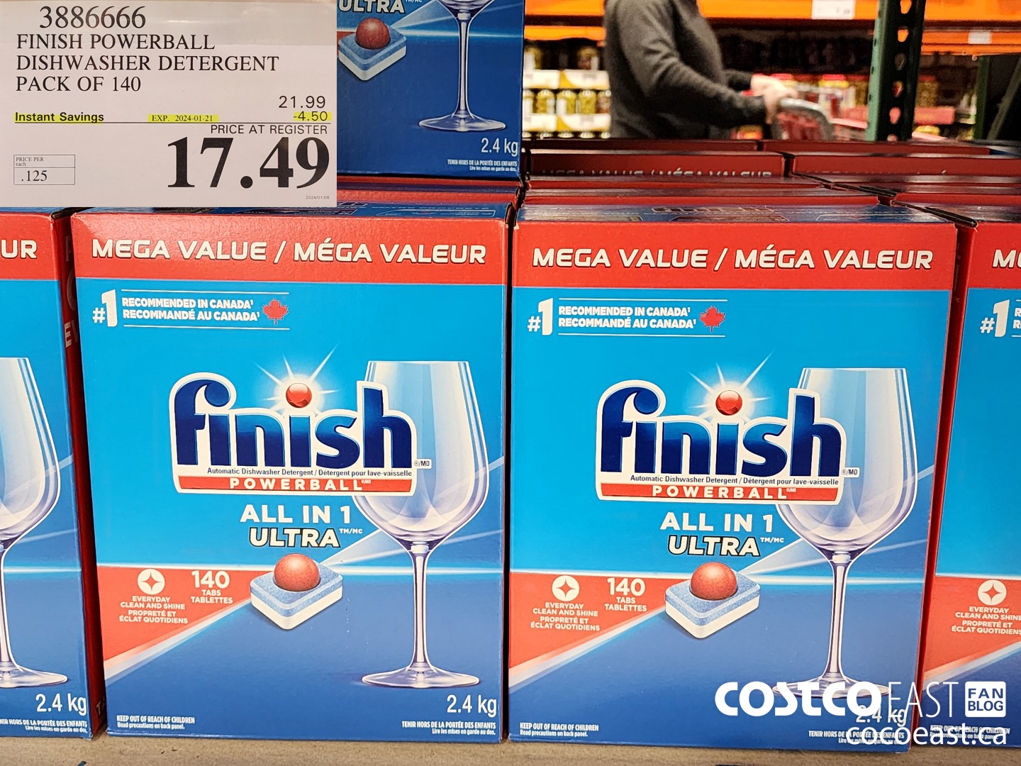 3886666 FINISH POWERBALL DISHWASHER DETERGENT PACK OF 140 ($4.50 INSTANT SAVINGS EXPIRES ON 2024-01-27) $17.49